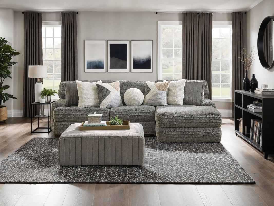 Elmhurst Charcoal L-shaped Sectional