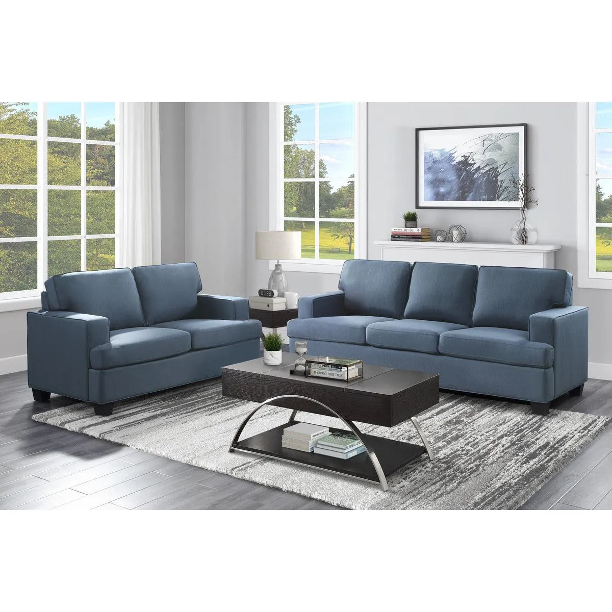 Elmont Blue Sofa - Image 2