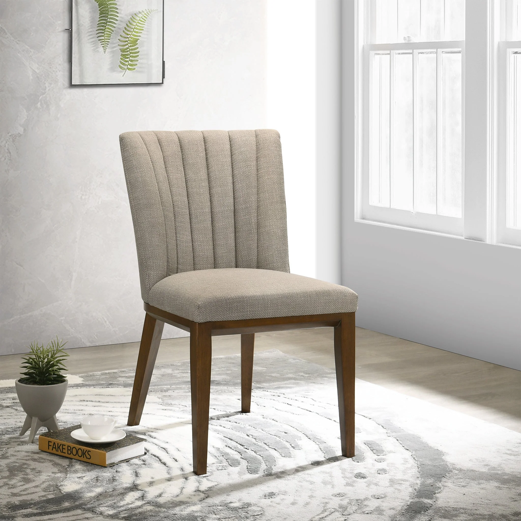 Elmwood Cream Fabric Dining Chair (Set Of 2) - Image 2