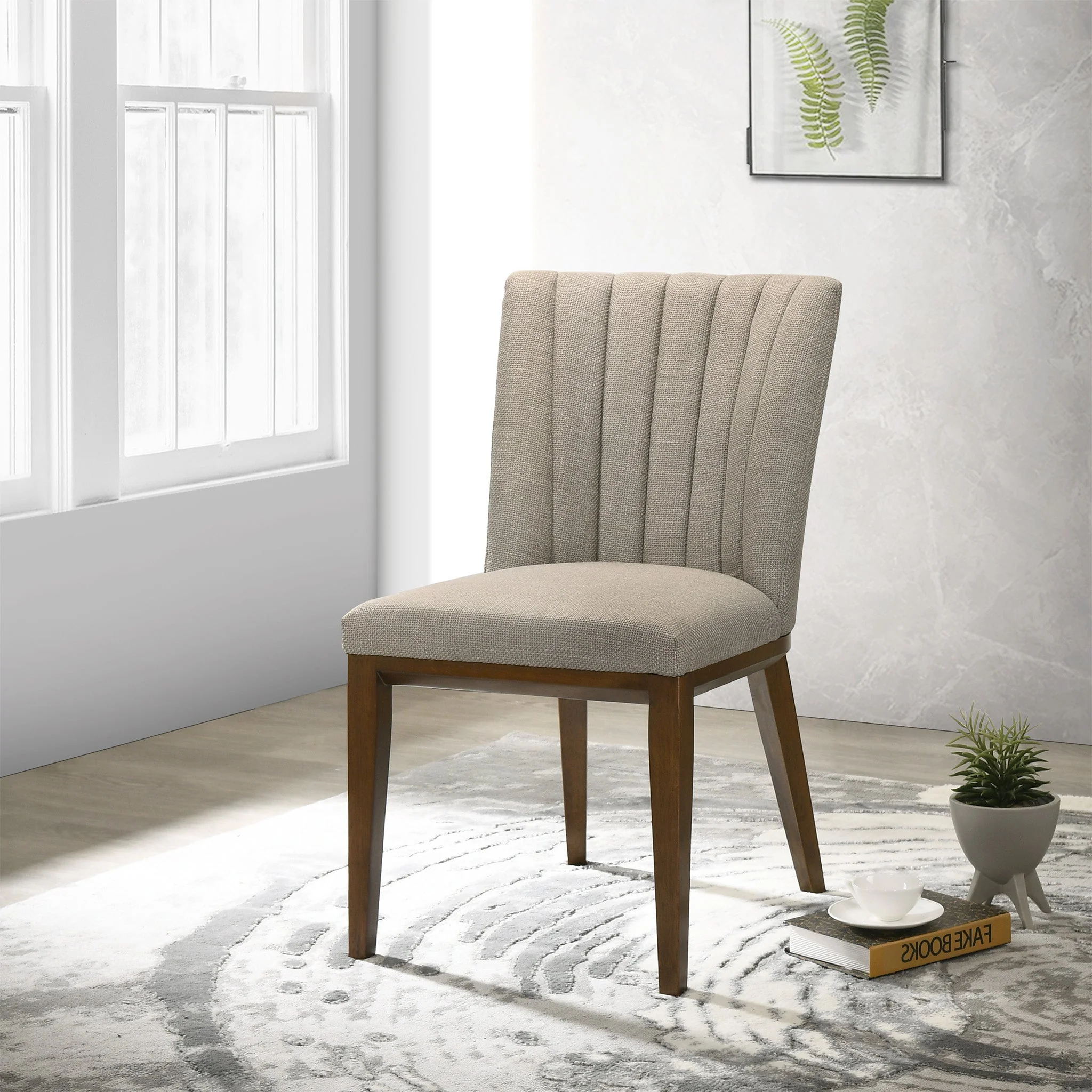 Elmwood Cream Fabric Dining Chair (Set Of 2) - Image 3