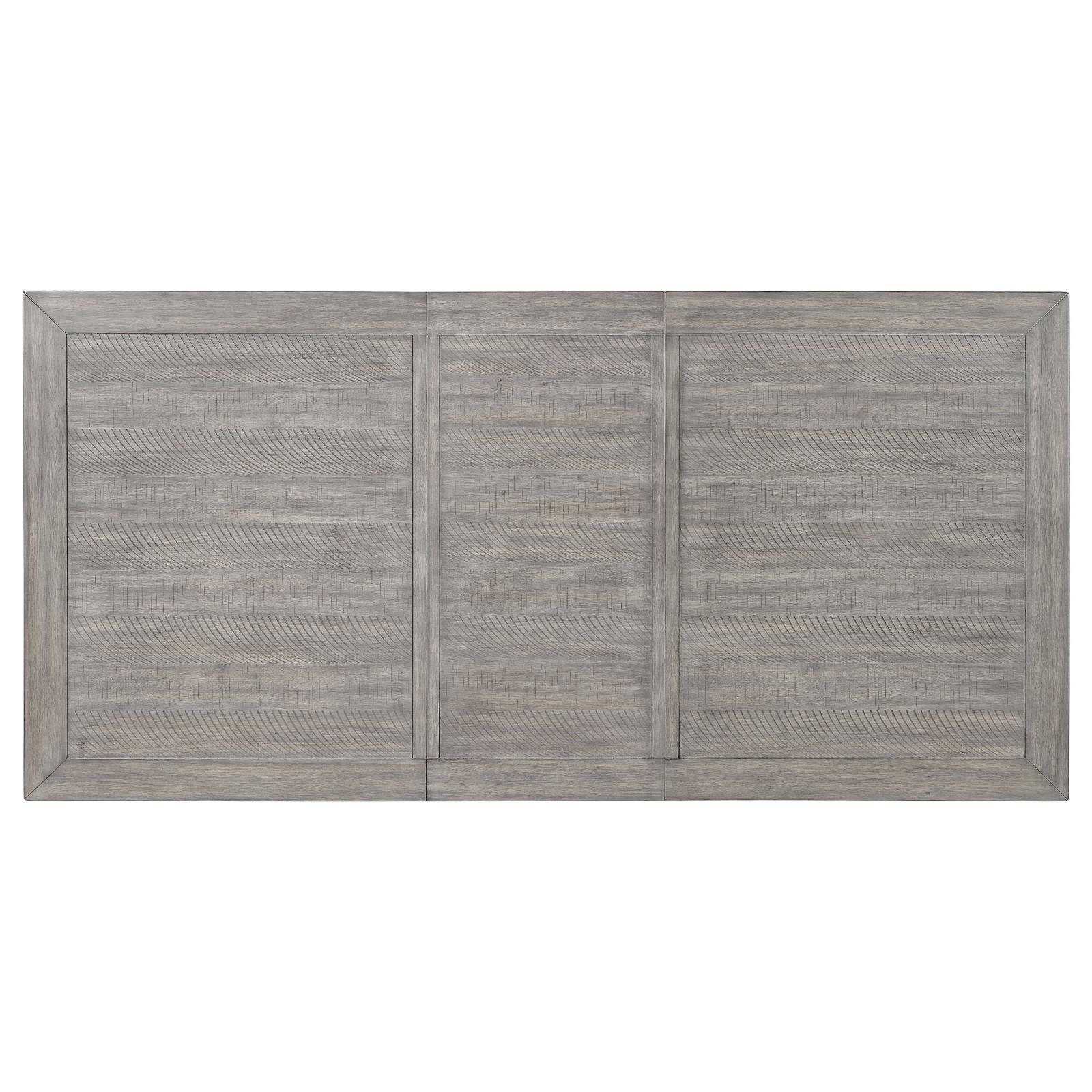 Elodie Gray and Black Rectangular Dining Table with Extension Leaf - Image 7