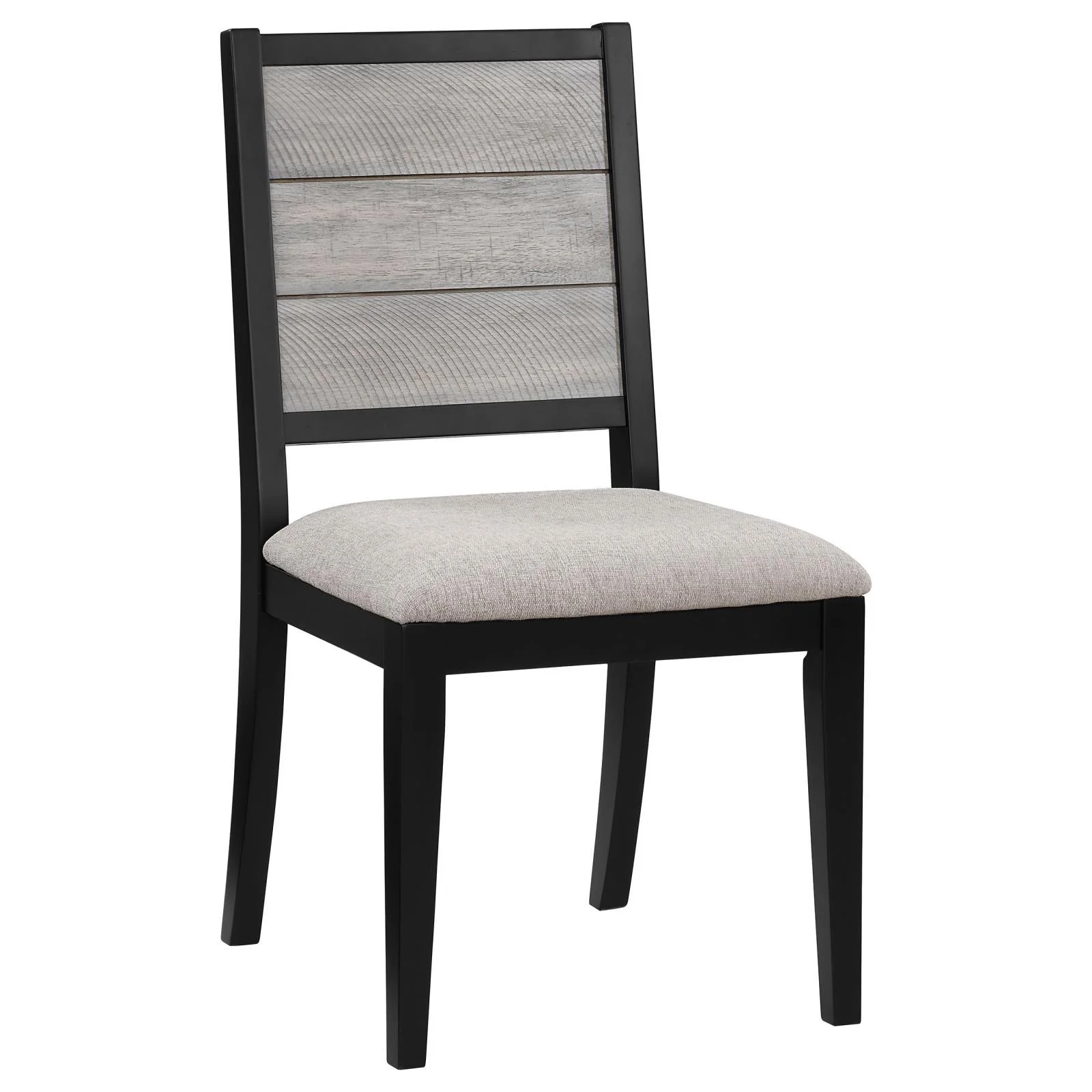 Elodie Upholstered Padded Seat Dining Side Chair Dove Grey and Black (Set of 2) - Image 8
