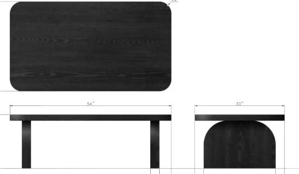 Elora Jet Rectangular Coffee Table - Image 2