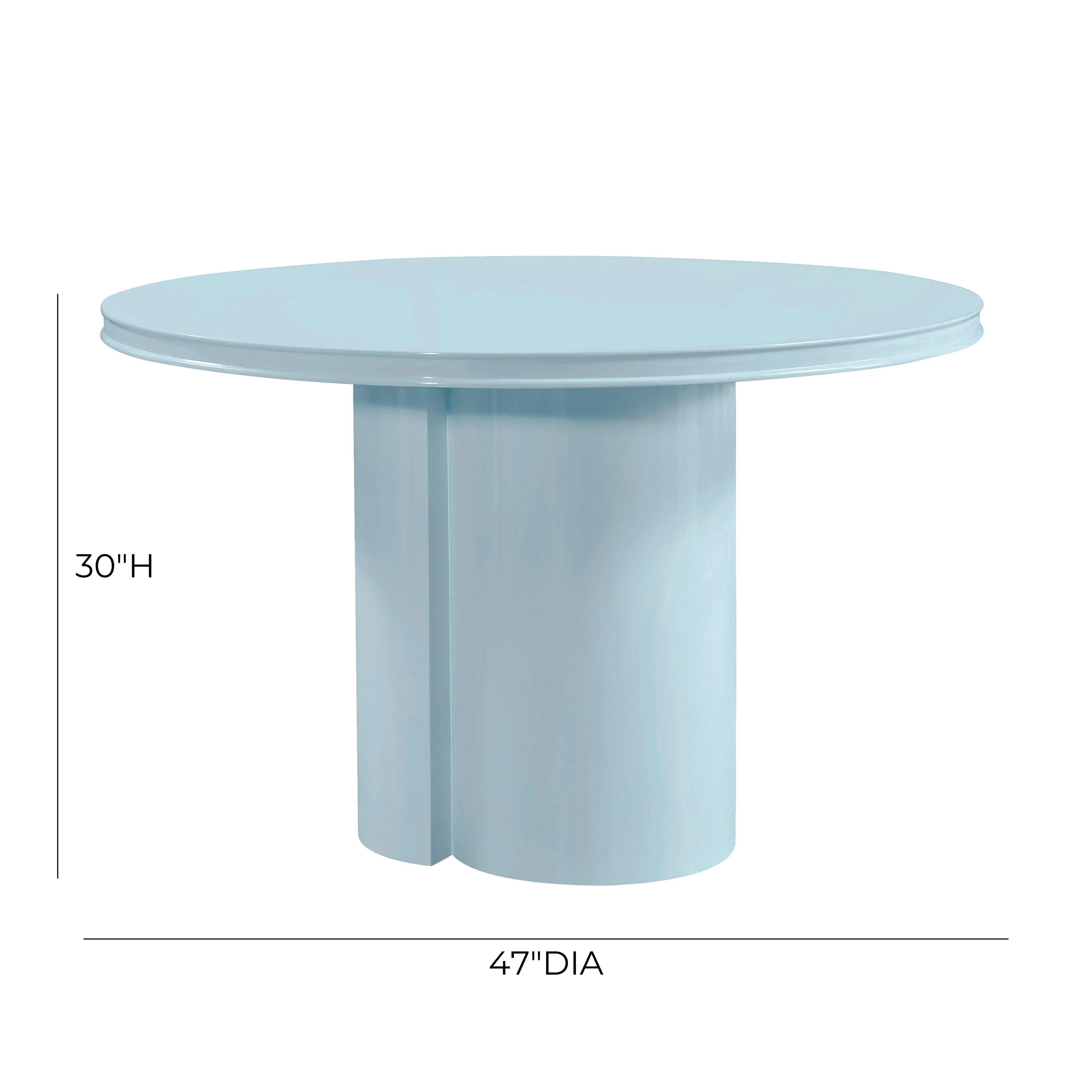 Elora Lacquer 47" Round Dining Table - Image 16