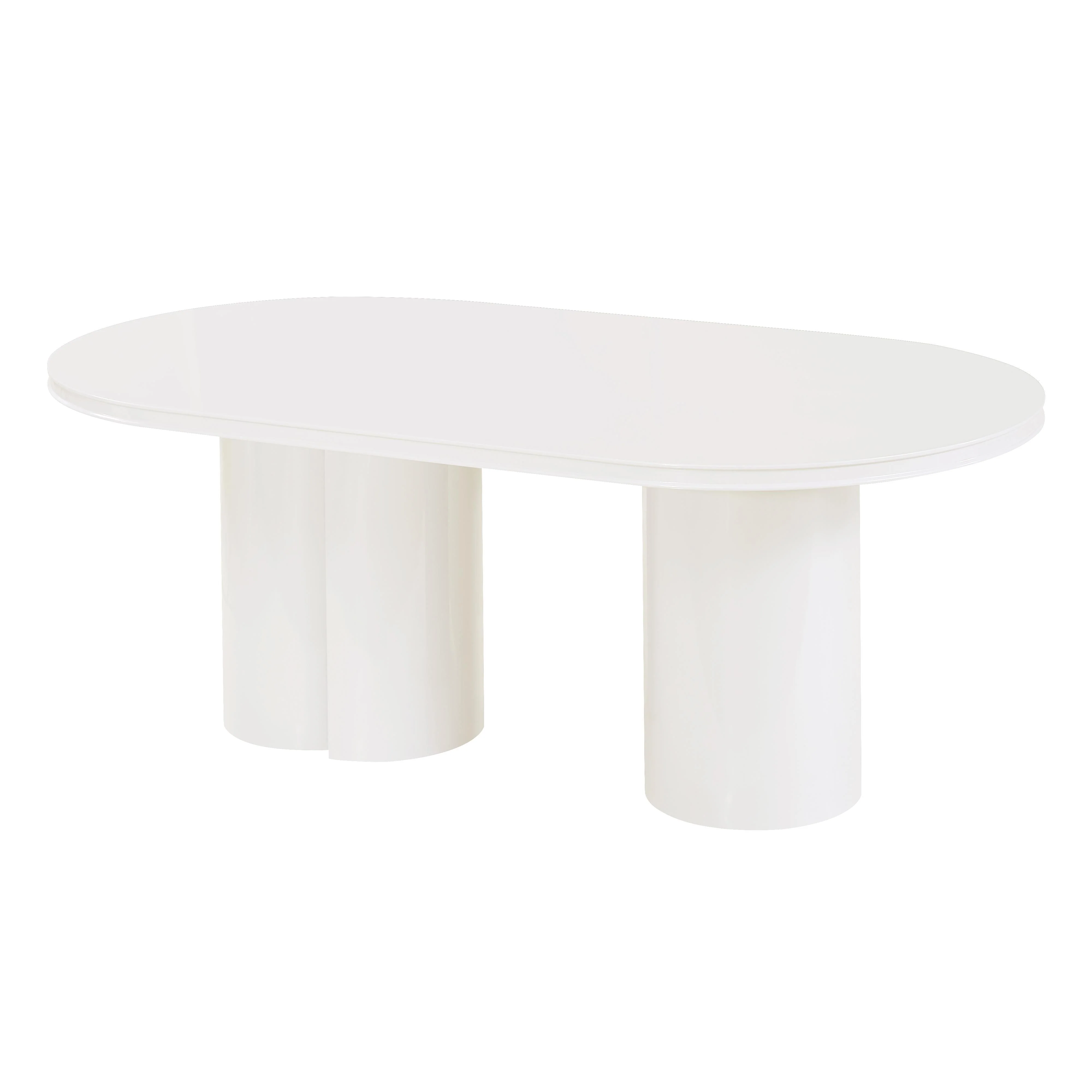 Elora Lacquer 79" Oval Dining Table - Image 3