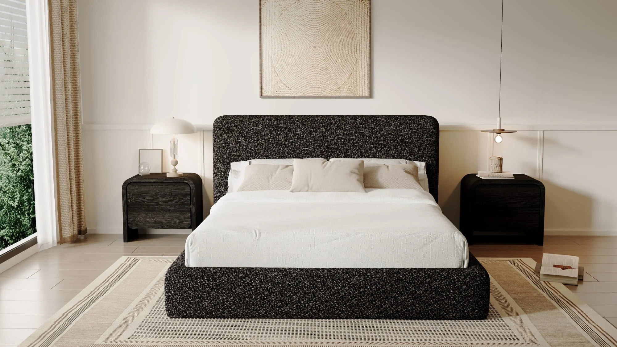 Elora Moonlight California King Upholstered Platform Bed - Image 9