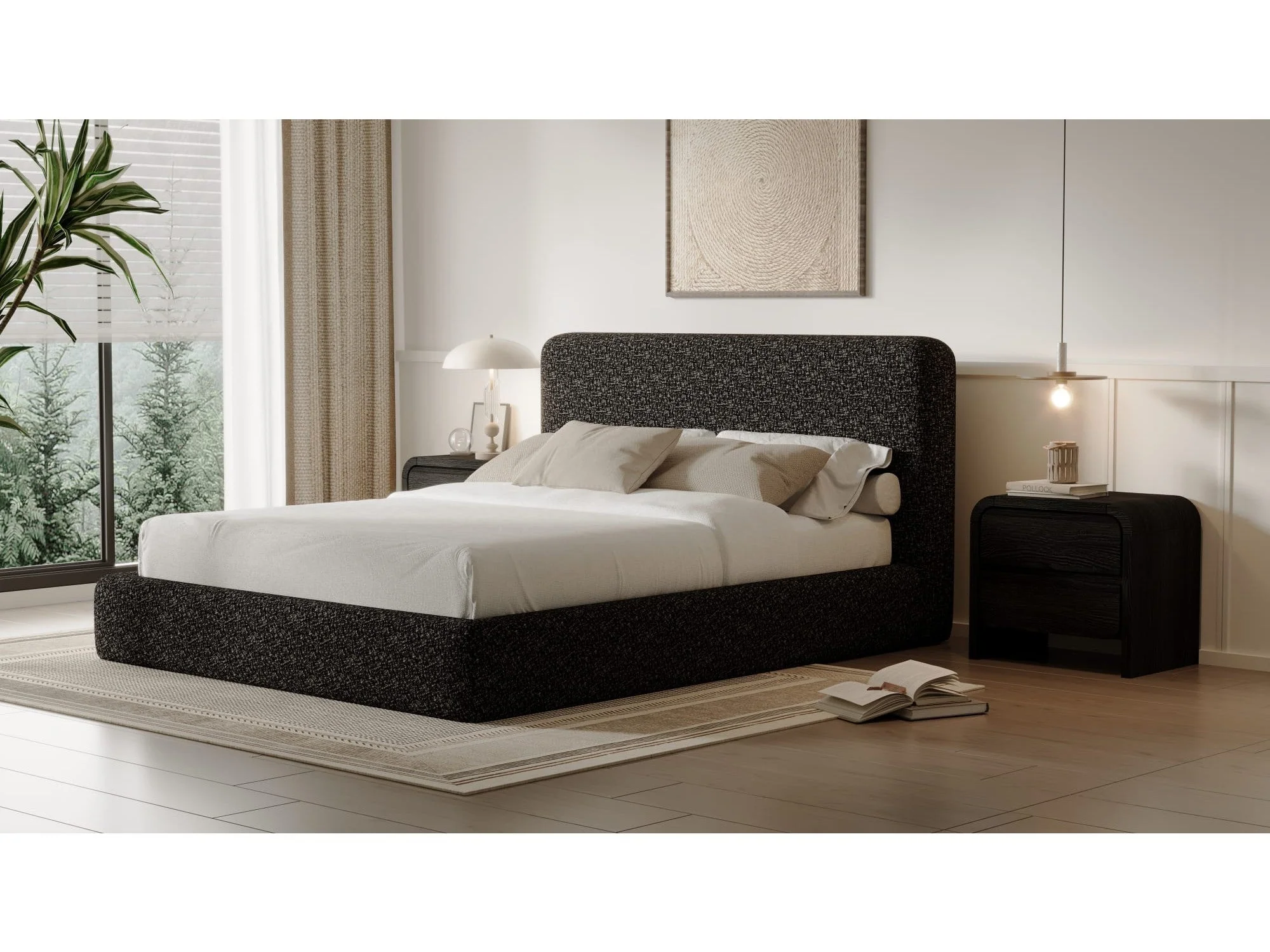 Elora Moonlight Full Upholstered Platform Bed