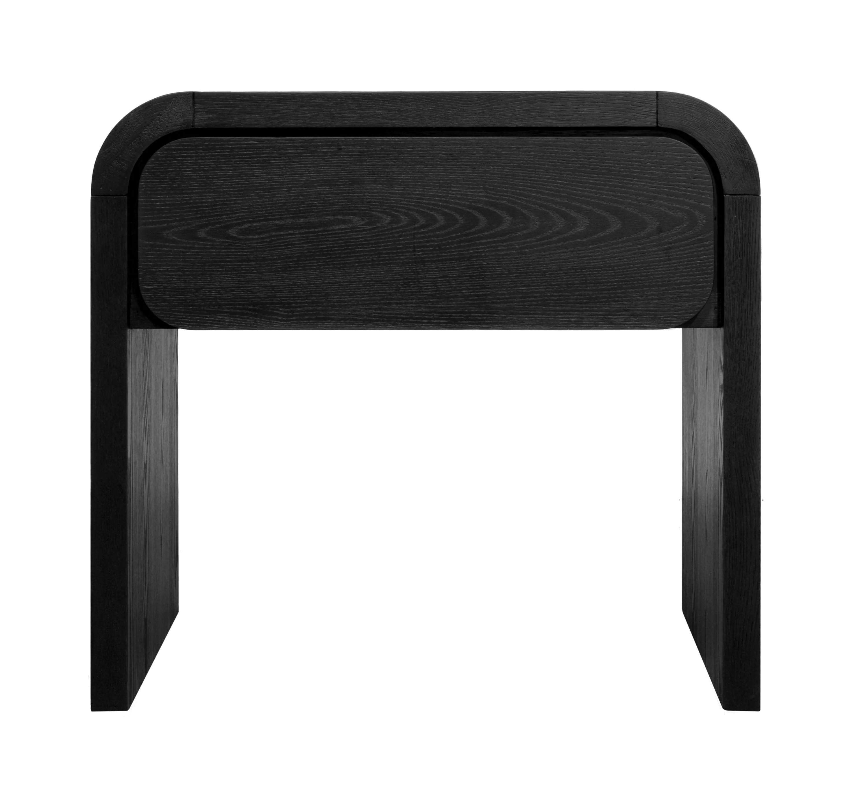 Elora One Drawer Nightstand in Jet Black Ash - Image 3