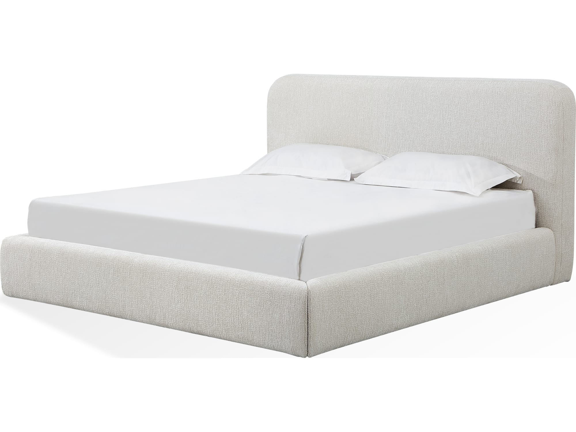Elora Whitewashed California King Upholstered Platform Bed - Image 2
