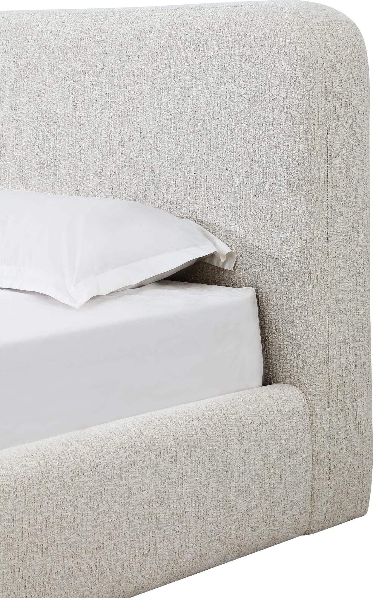 Elora Whitewashed King Upholstered Platform Bed - Image 5