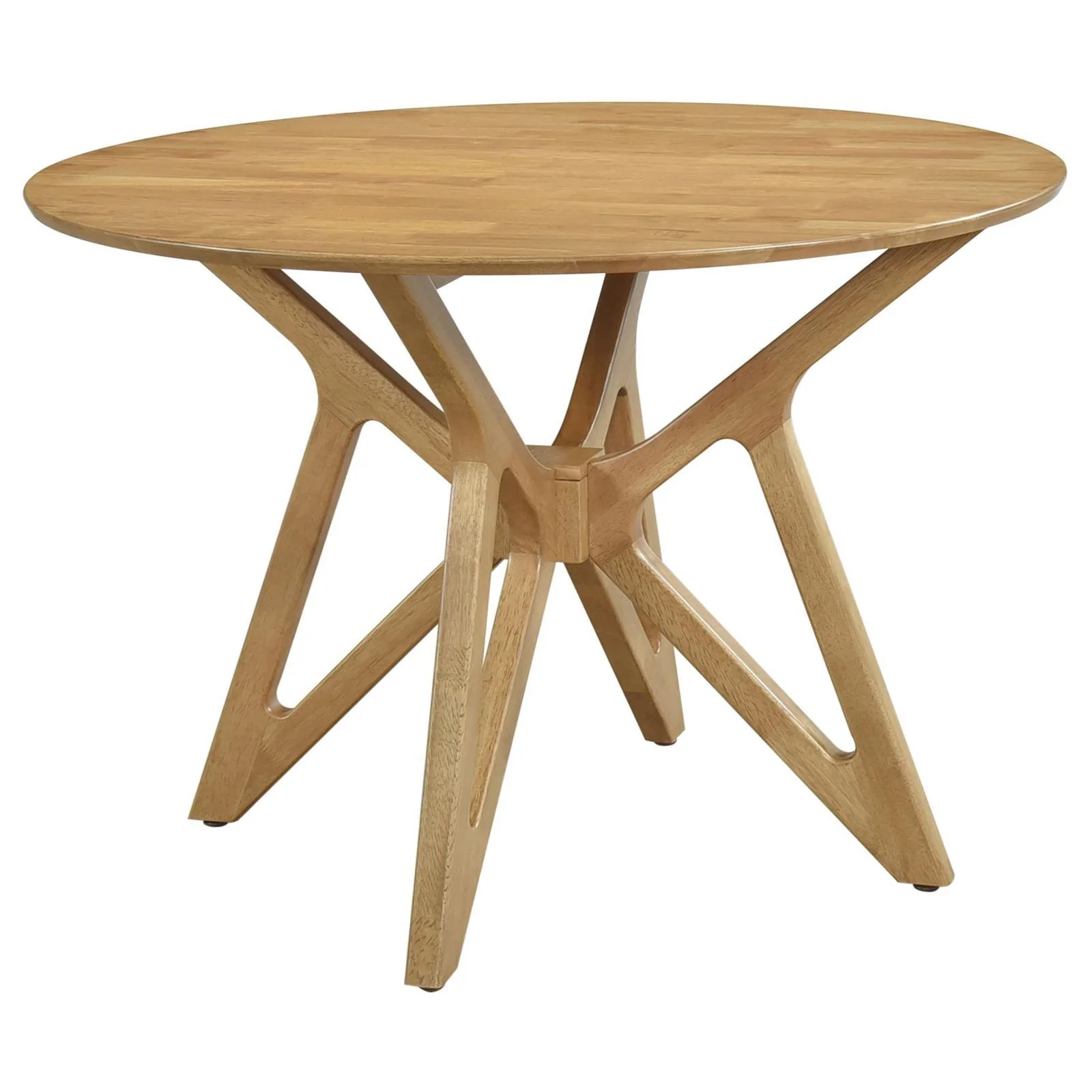 Elowen Light Walnut Round Solid Wood Dining Table - Image 3
