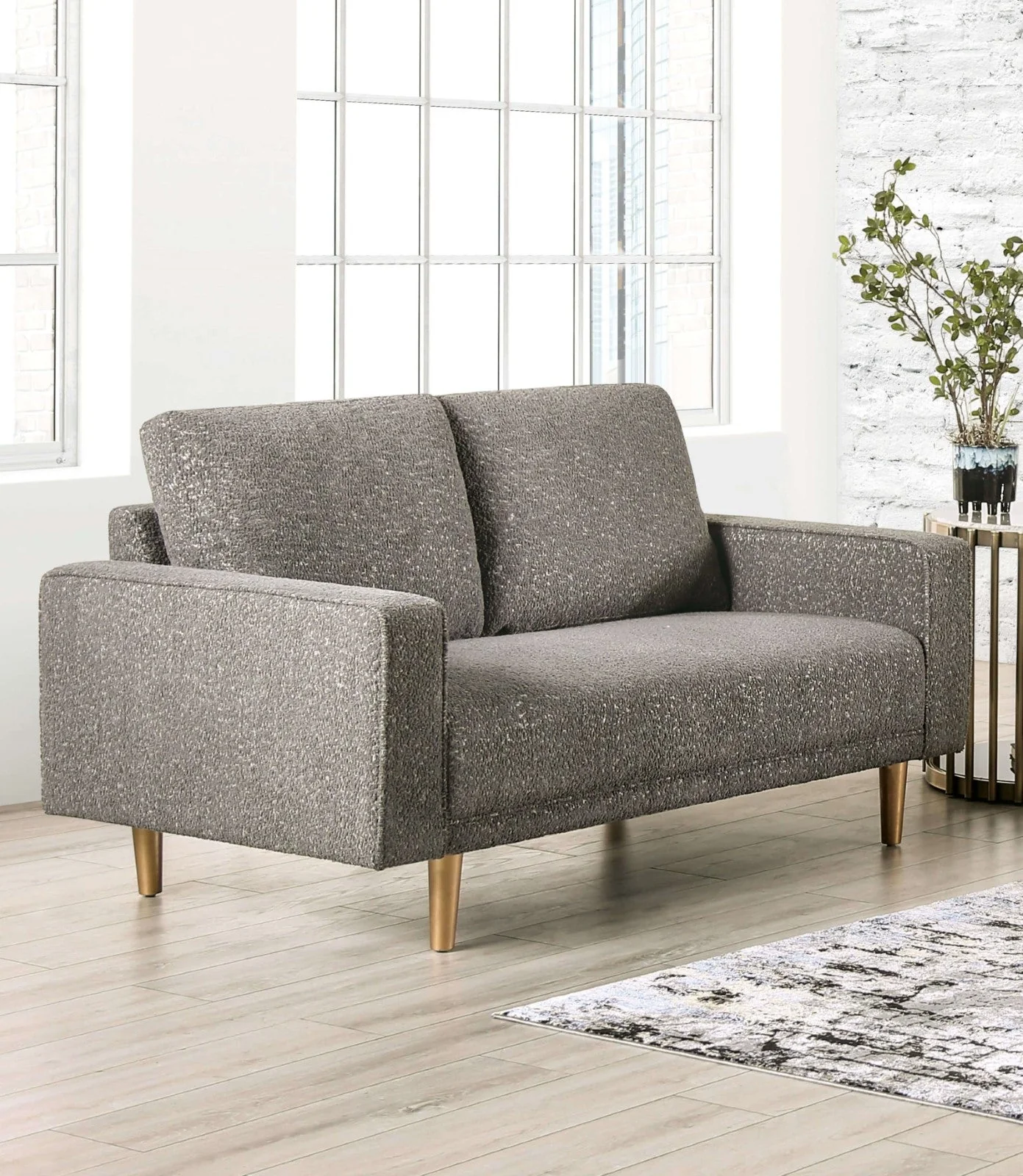 Elverum Charcoal Gray Loveseat