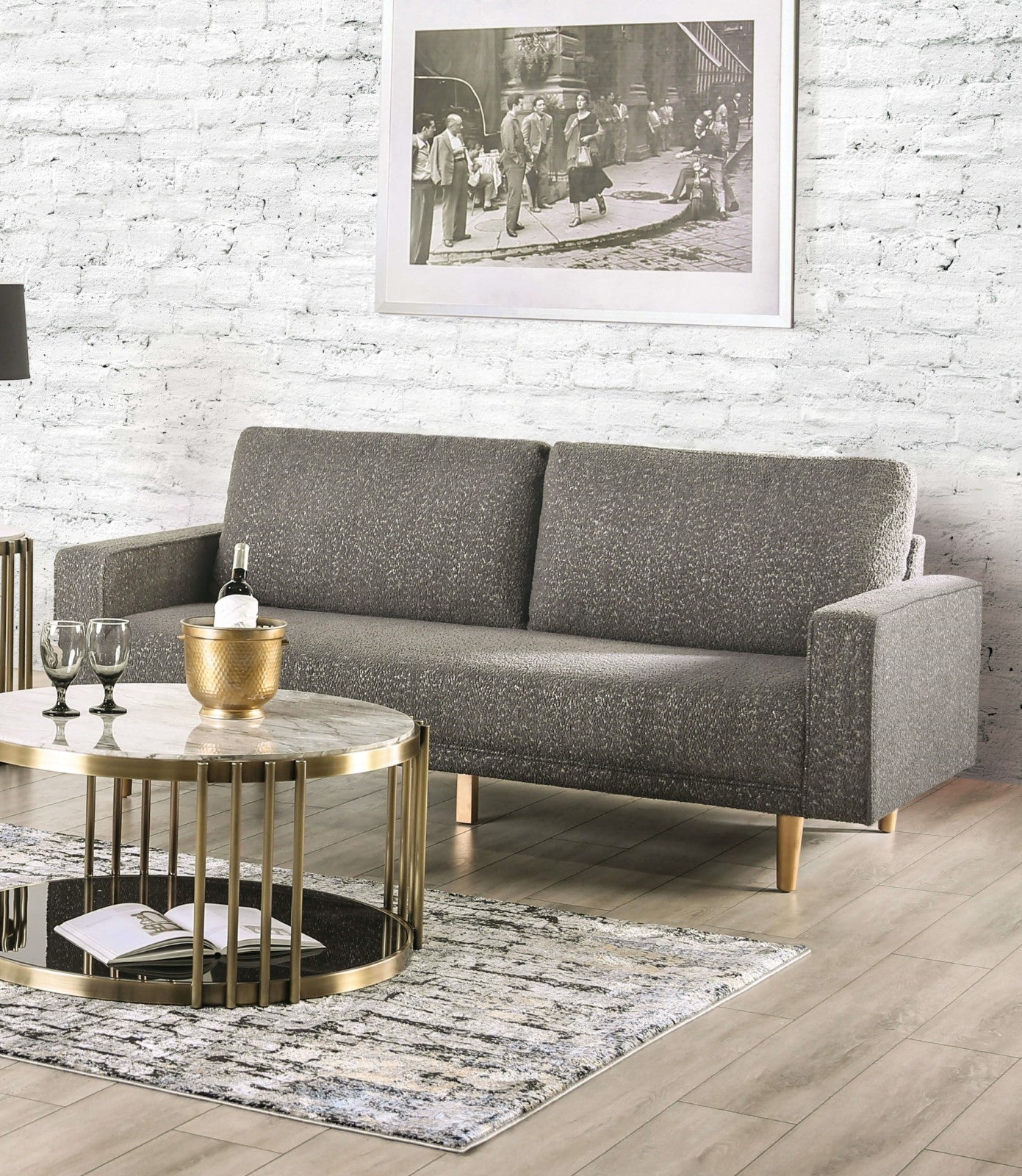 Elverum Charcoal Gray Sofa & Loveseat - Image 2