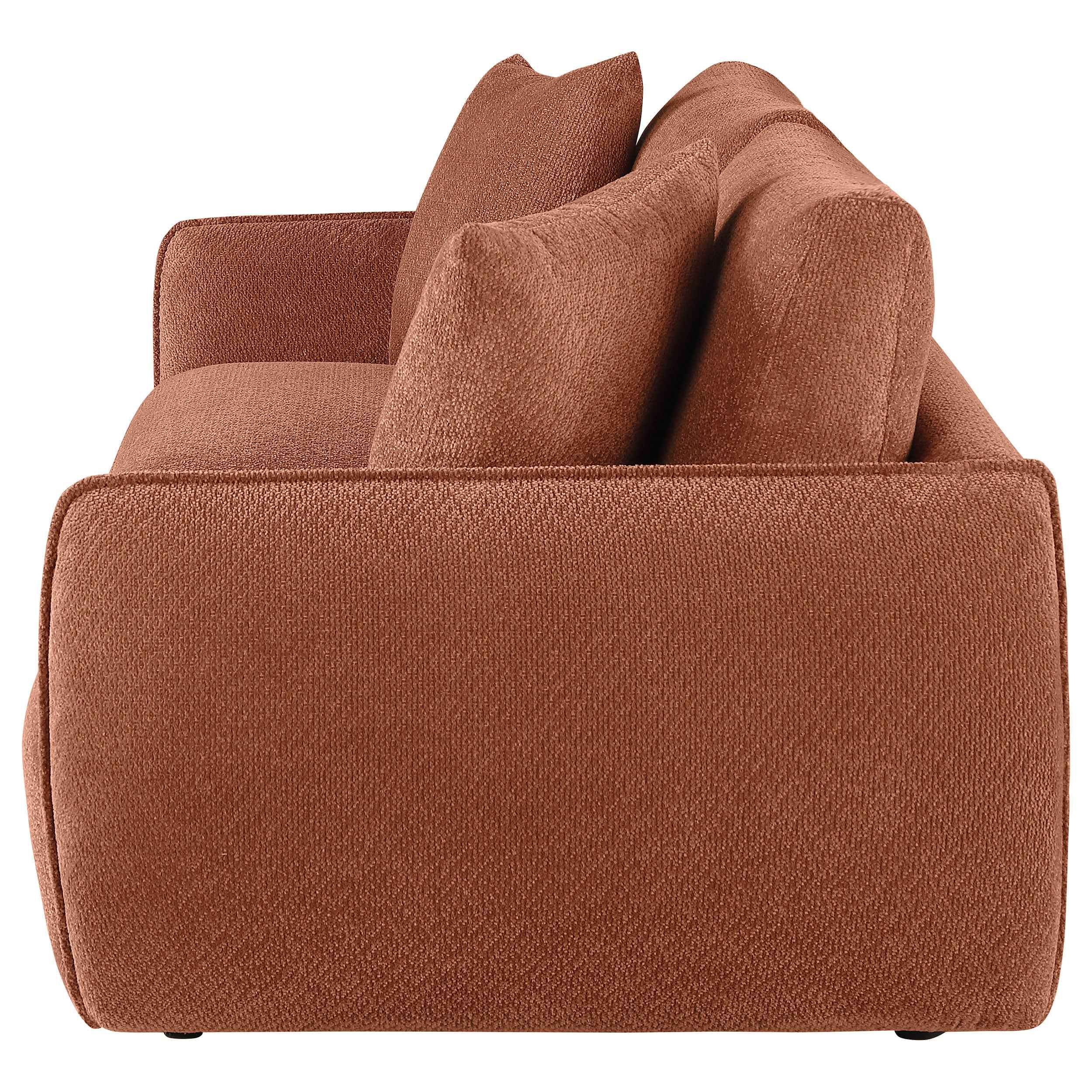 Elysia Coral Chenille Upholstered Modular Lounge Loveseat - Image 4