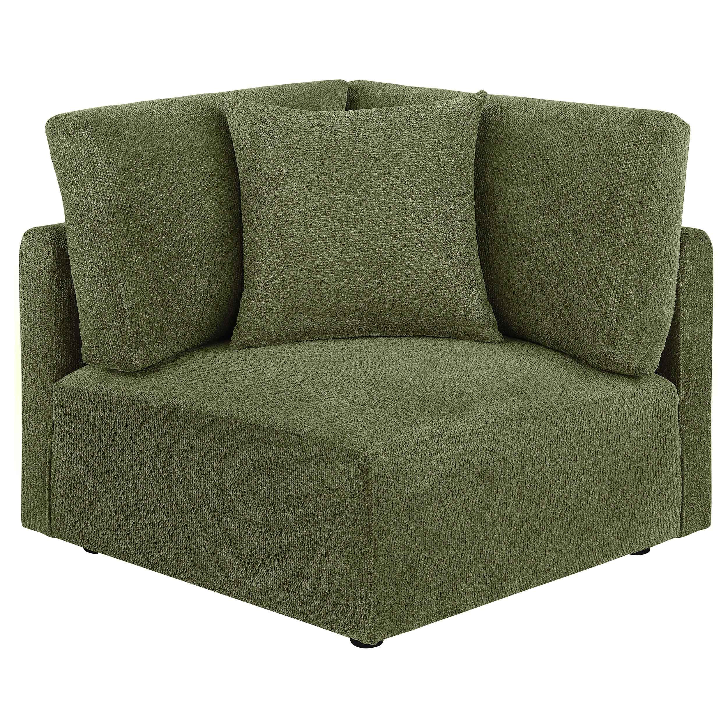 Elysia Green 5-piece Chenille Upholstered Modular Sectional Sofa - Image 10
