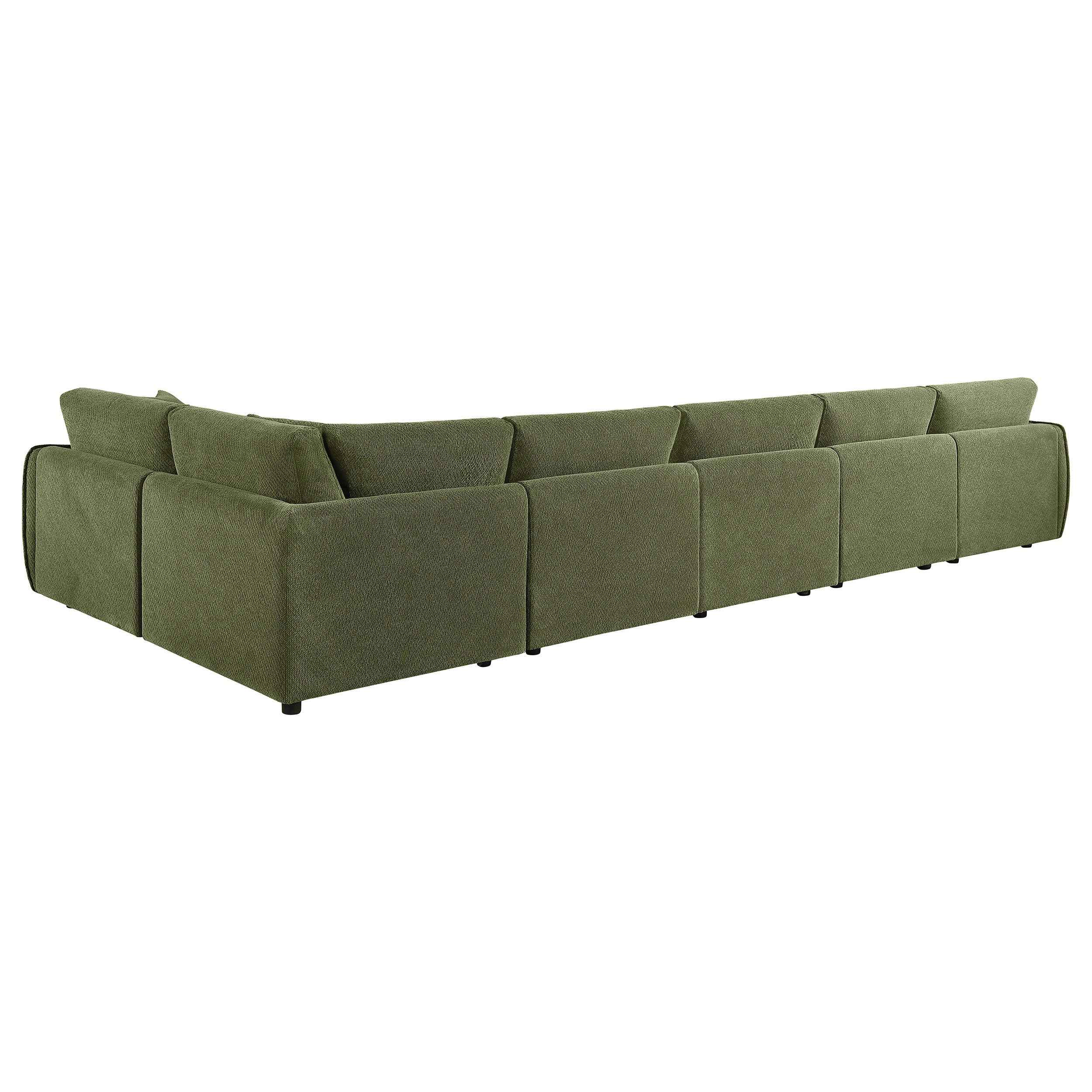 Elysia Green 6-piece Chenille Upholstered Modular Sectional Sofa - Image 7