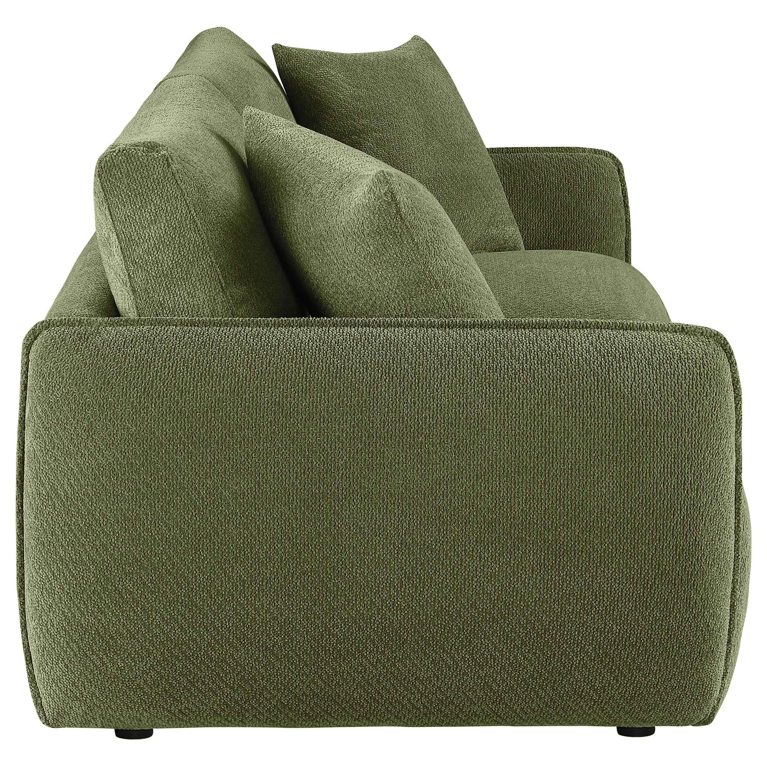 Elysia Green Chenille Upholstered Modular Lounge Loveseat - Image 7