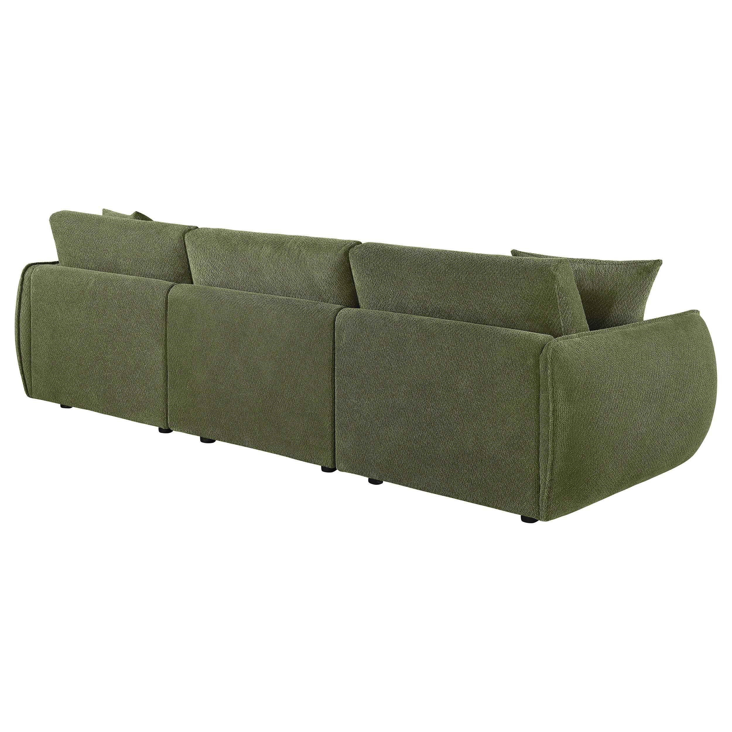 Elysia Green Chenille Upholstered Modular Lounge Sofa - Image 6