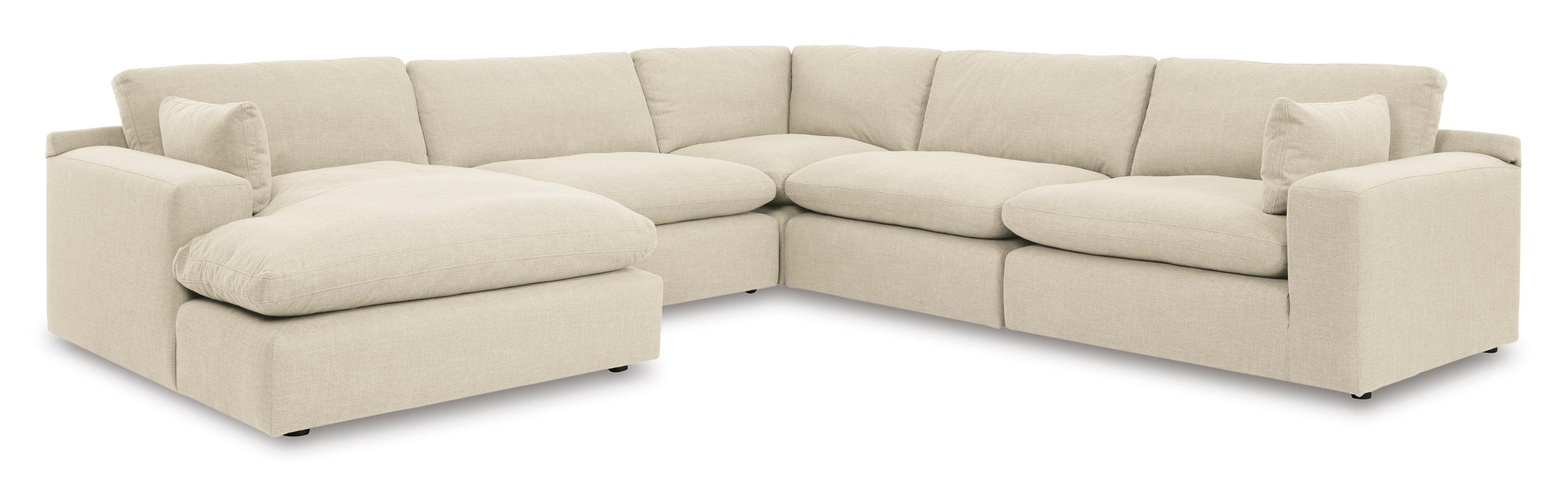Elyza Linen 5-Piece Left Arm Facing Chaise Sectional - Image 2