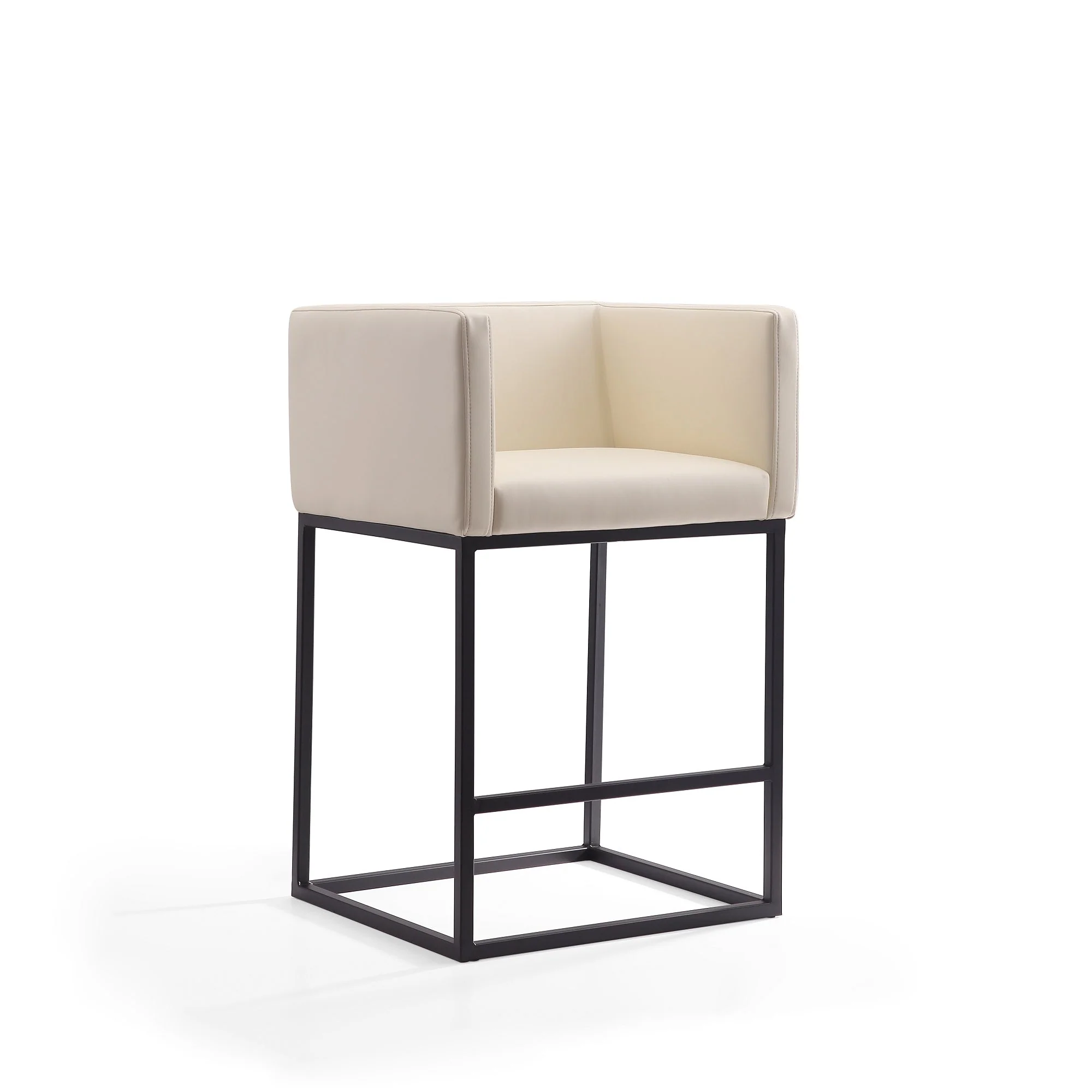 Embassy Counter Stool in Cream and Black (set of 2) - Image 4