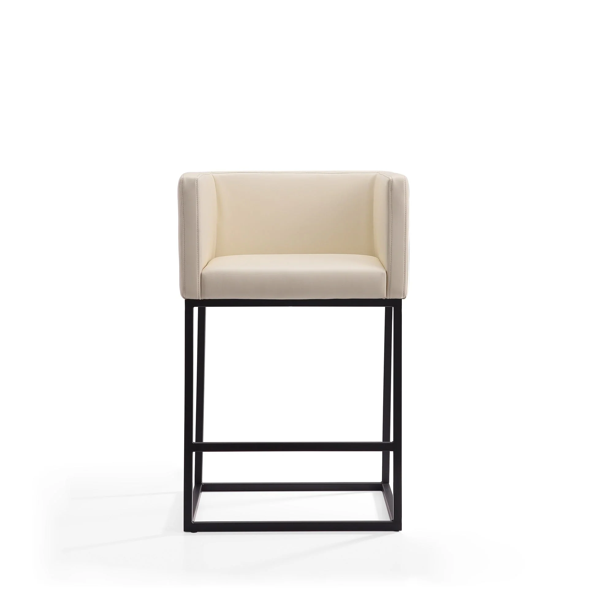 Embassy Counter Stool in Cream and Black (set of 2) - Image 5