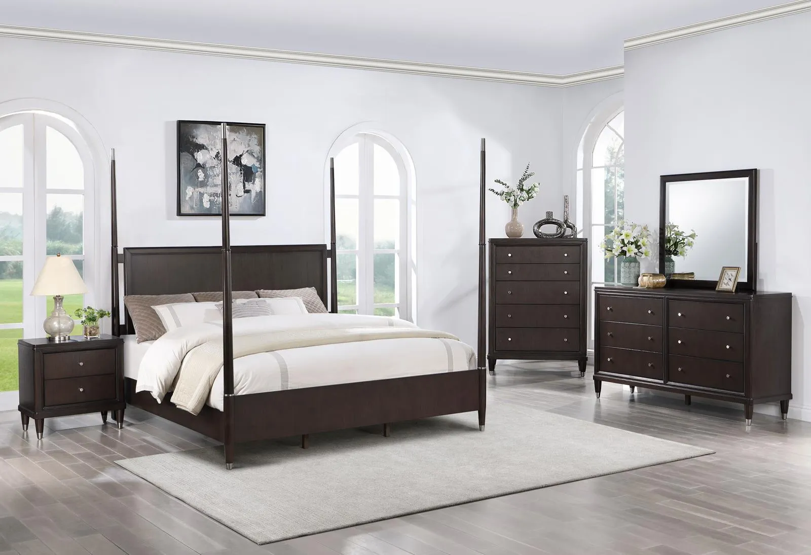 Emberlyn Brown Queen Poster Bed - Image 10