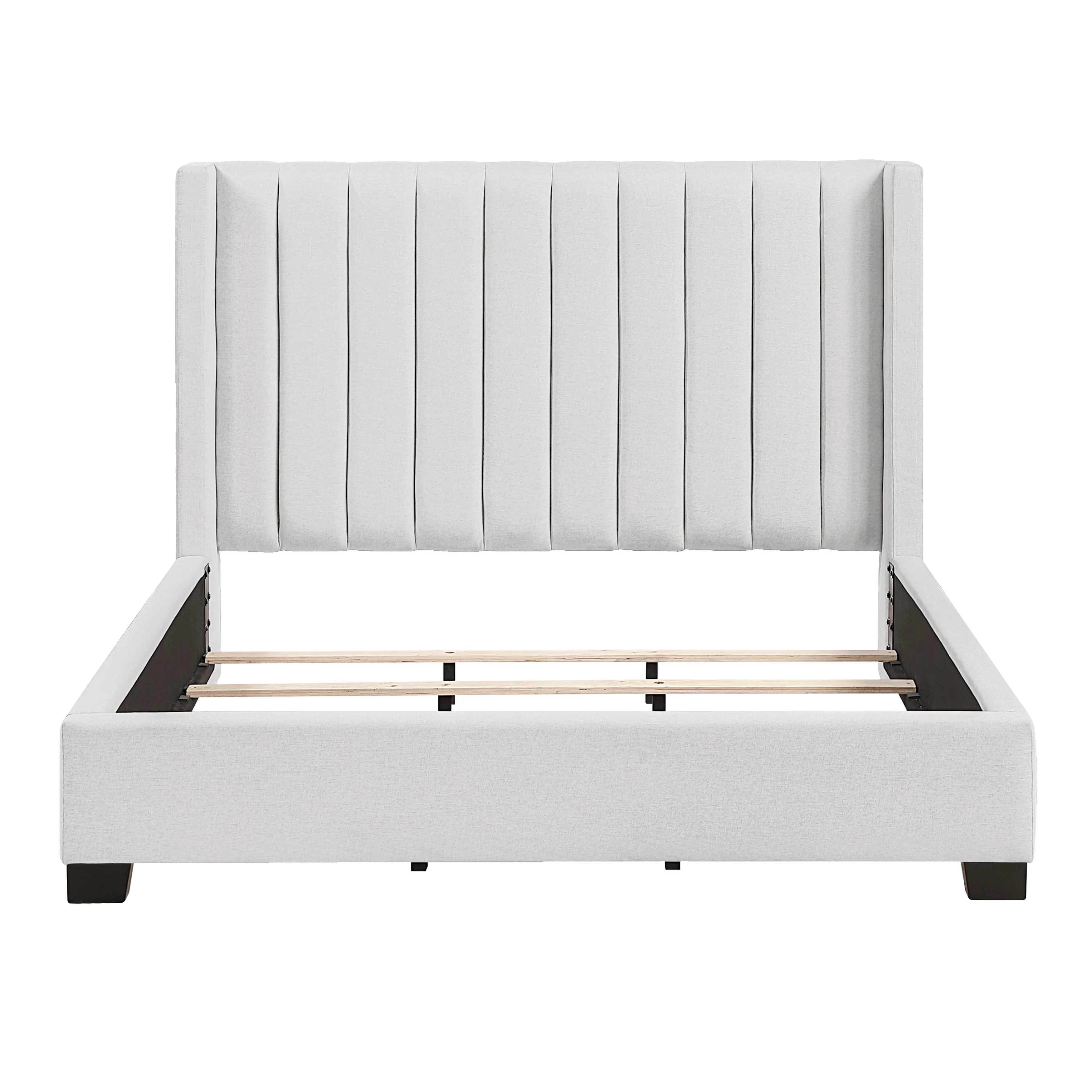 Emerson Beige Upholstered Full Bed - Image 2