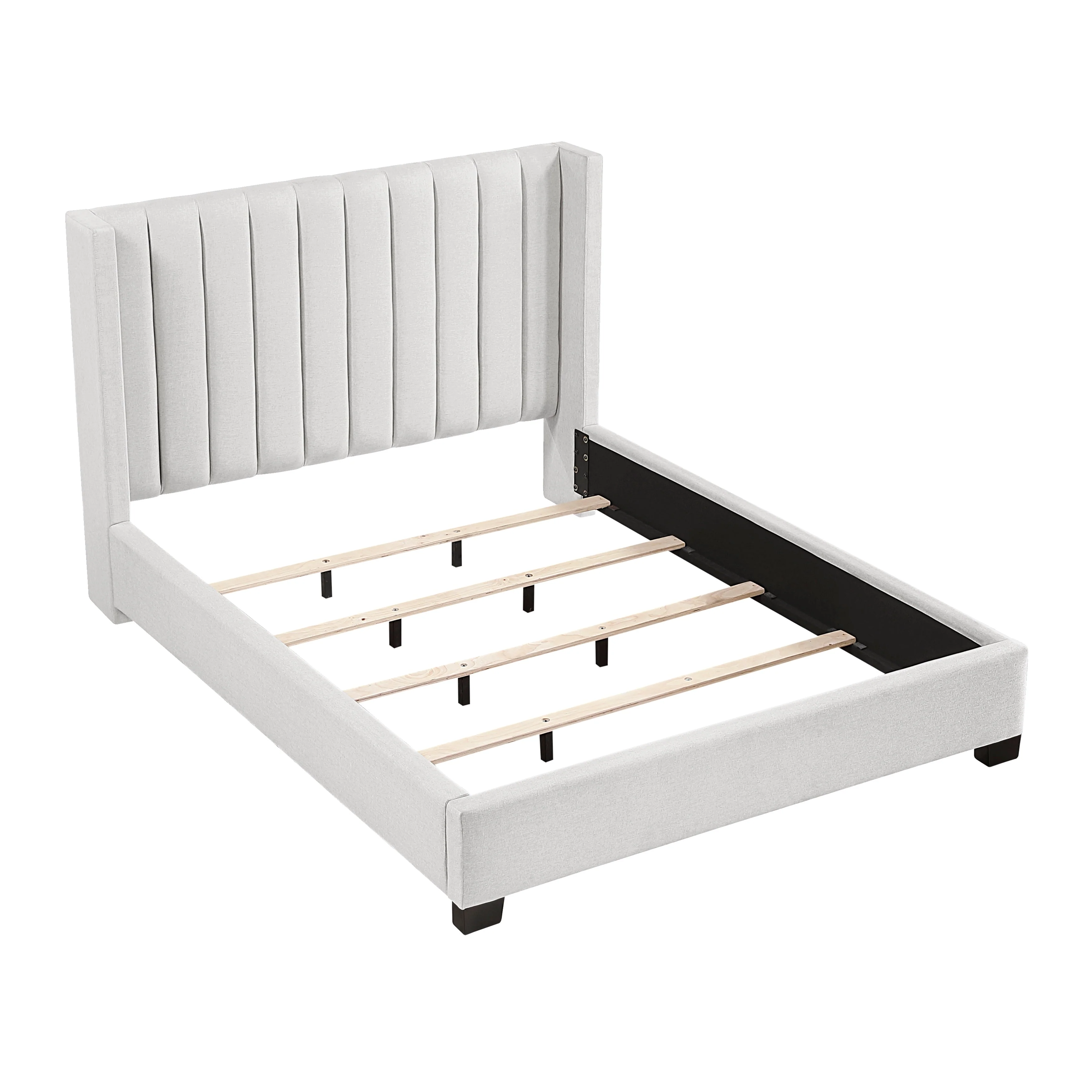 Emerson Beige Upholstered Full Bed - Image 8