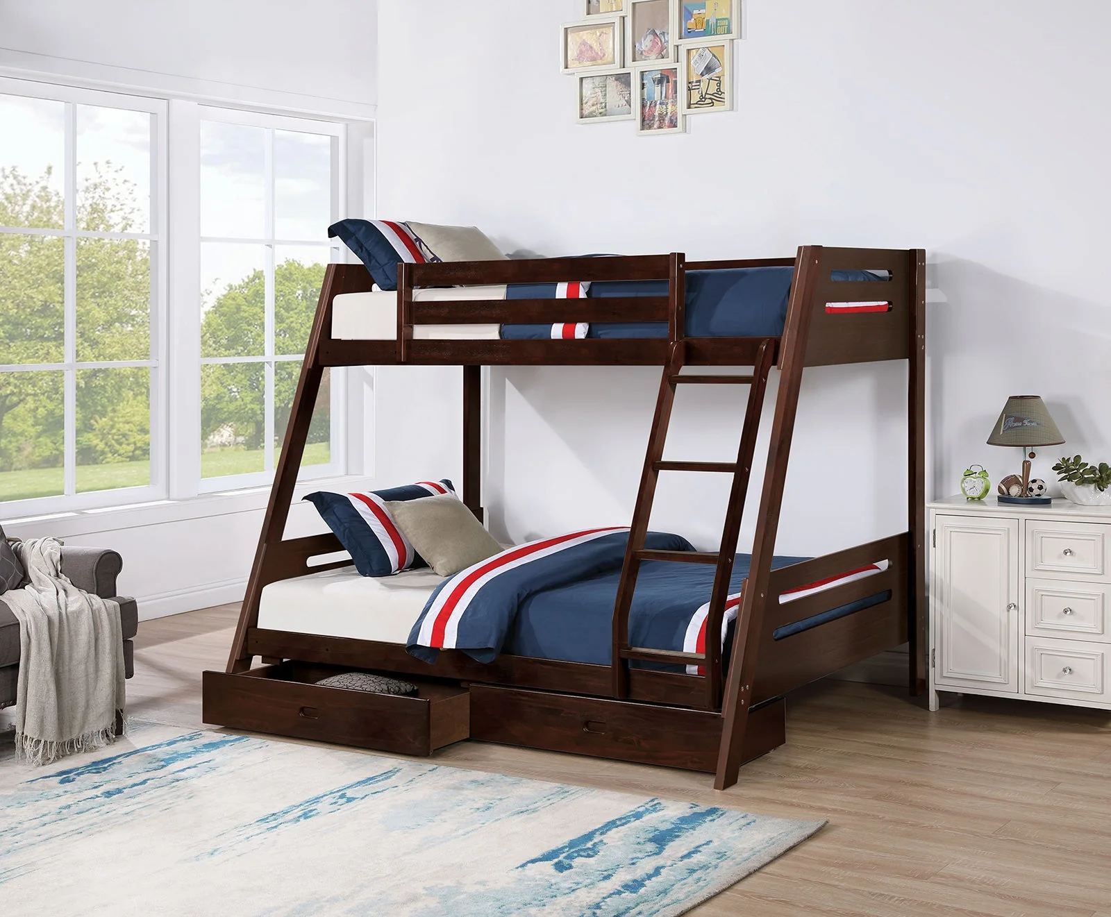 Emilee Espresso Twin/Full Bunk Bed