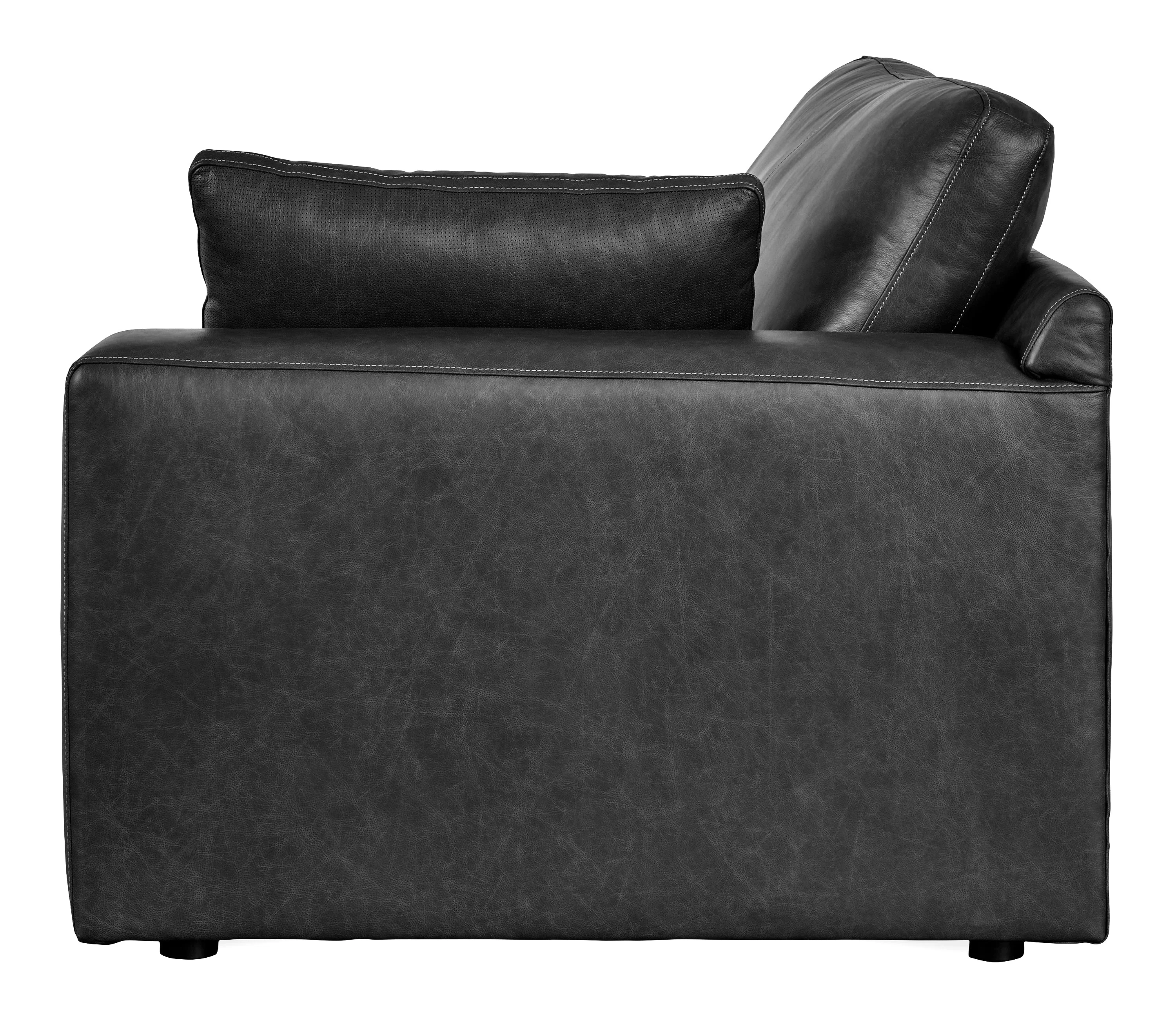 Emilia Black Leather 3-Piece Leather Modular Sectional Sofa - Image 10