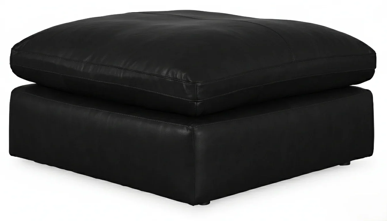 Emilia Black Oversized Accent Ottoman