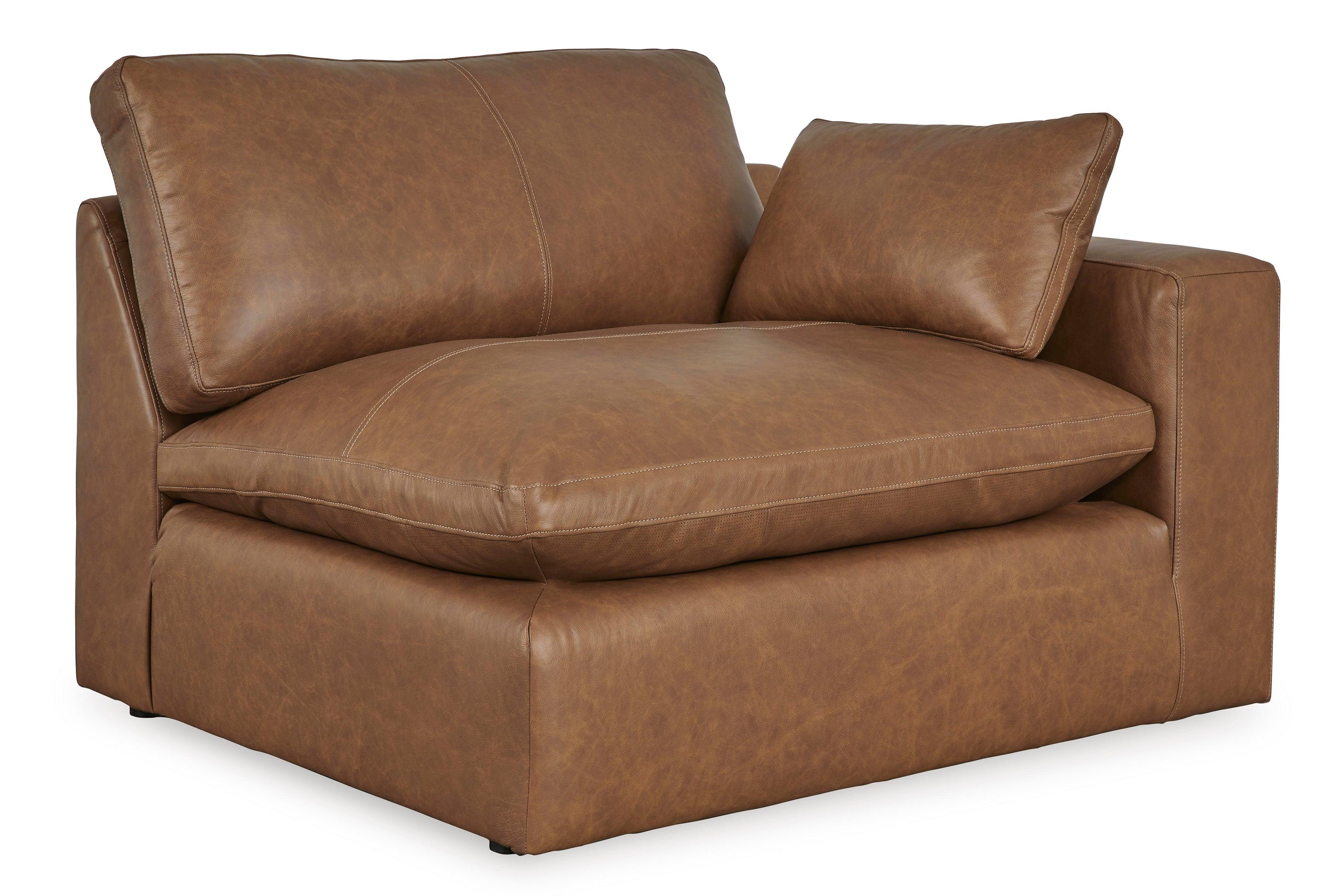 Emilia Caramel Leather 3-Piece Modular Sofa - Image 14