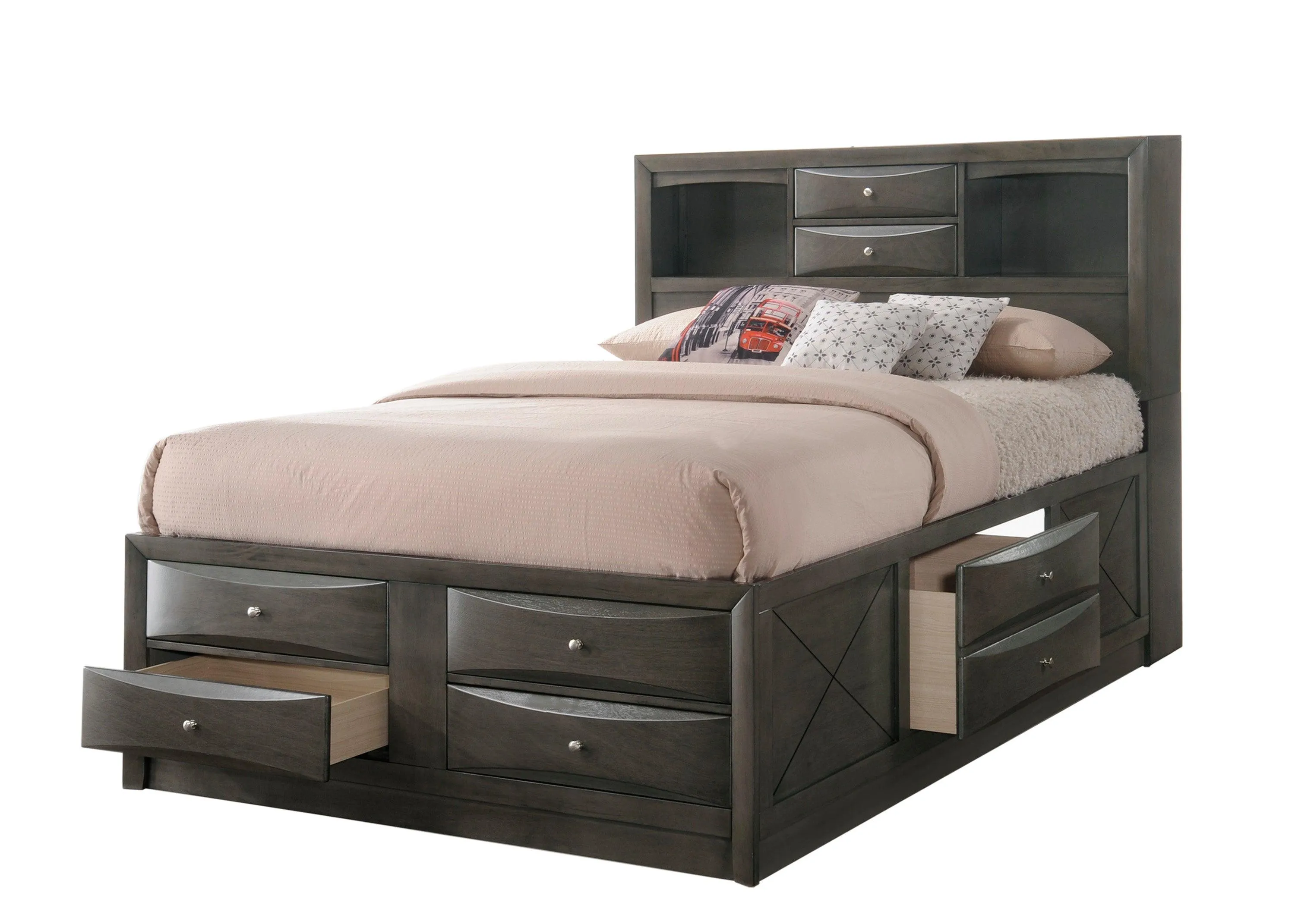 Emily Gray Storage Platform Bedroom Set - Image 3