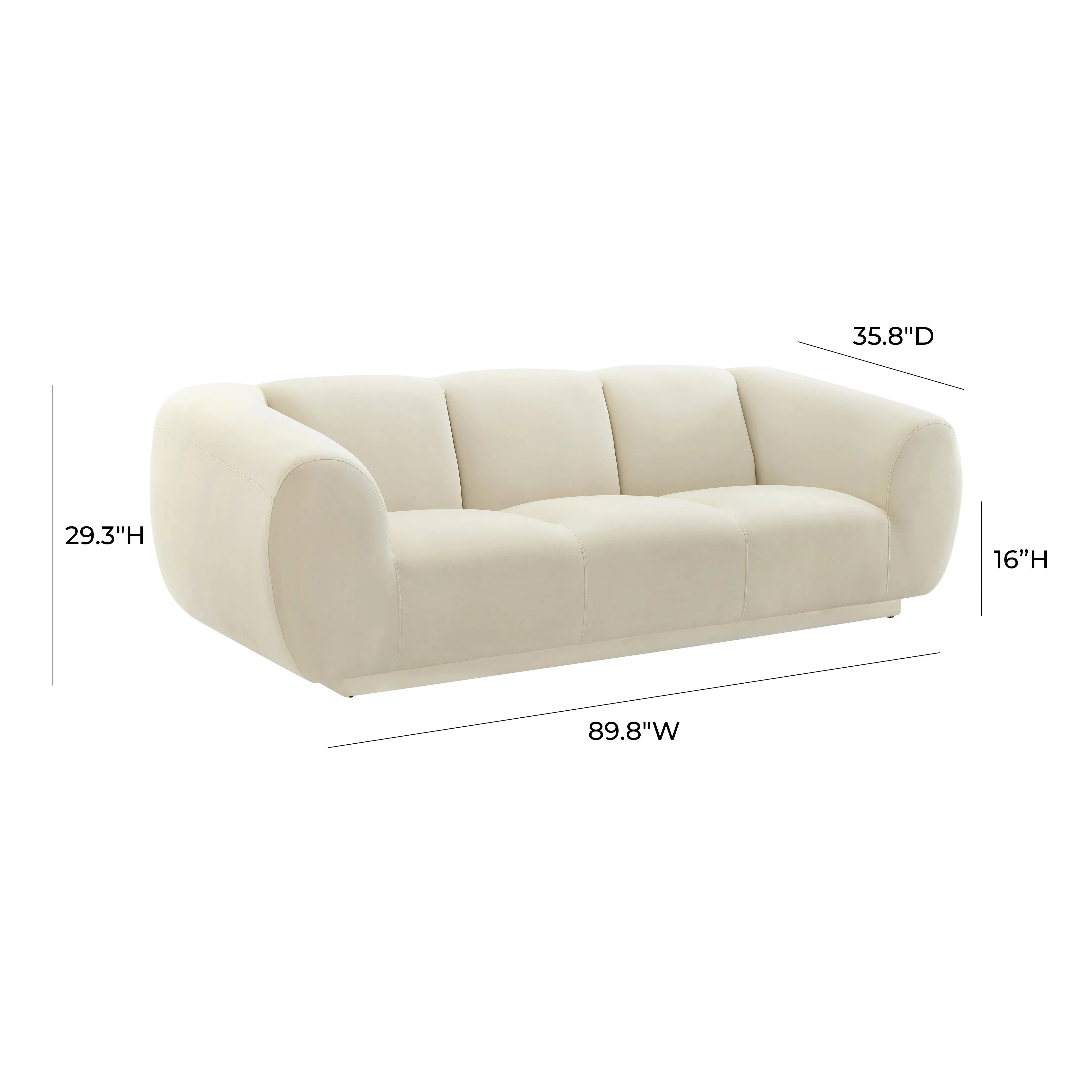 Emmet Velvet Sofa - Image 6