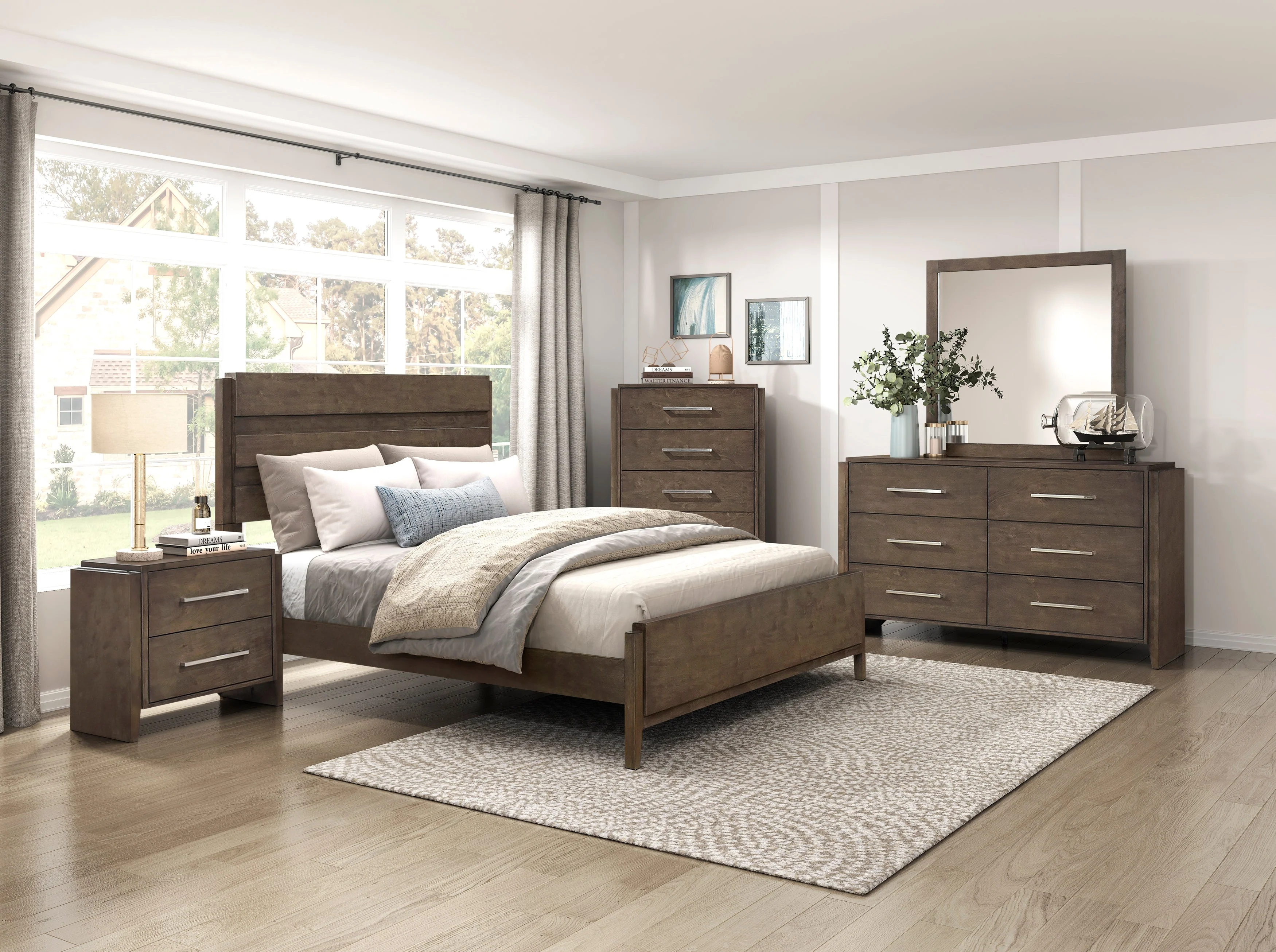 Emmett Dark Walnut King Bed - Image 3