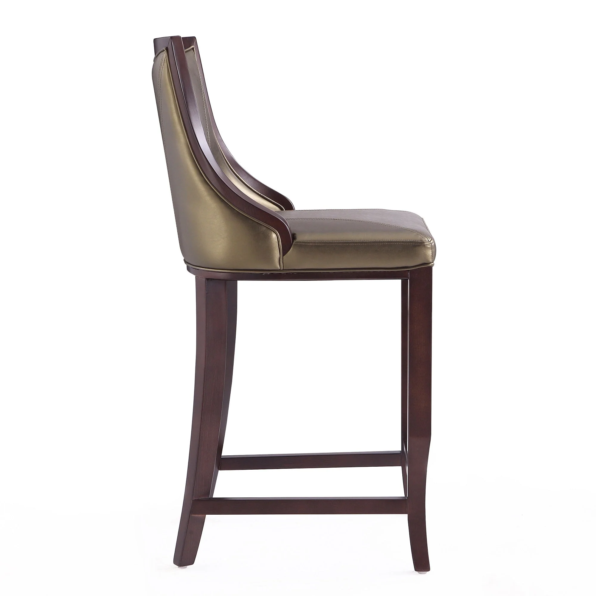Emperor Bar Stool in Bronze and Walnut (set of 3) - Image 6