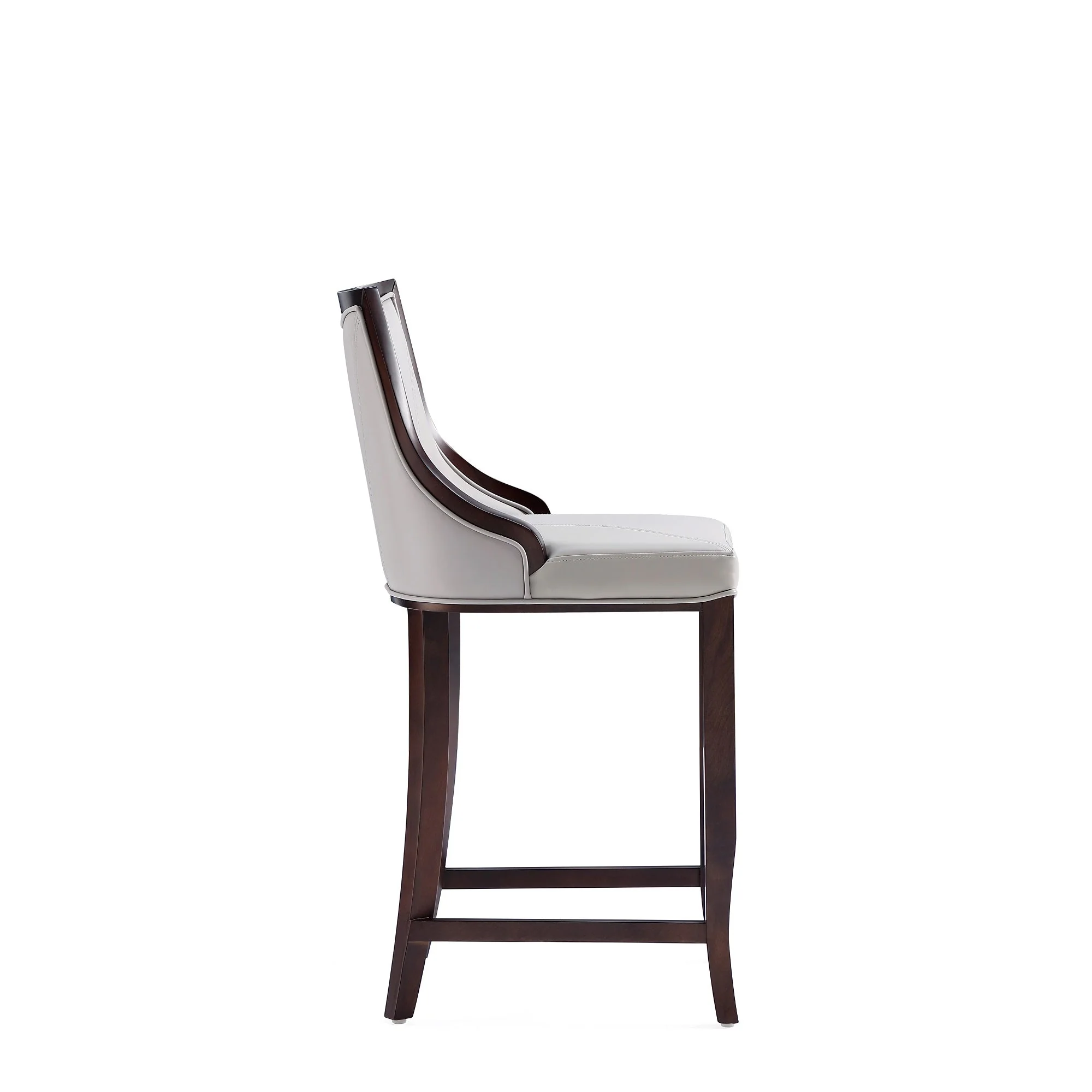 Emperor Faux Leather Barstool in Light Grey (set of 3) - Image 6