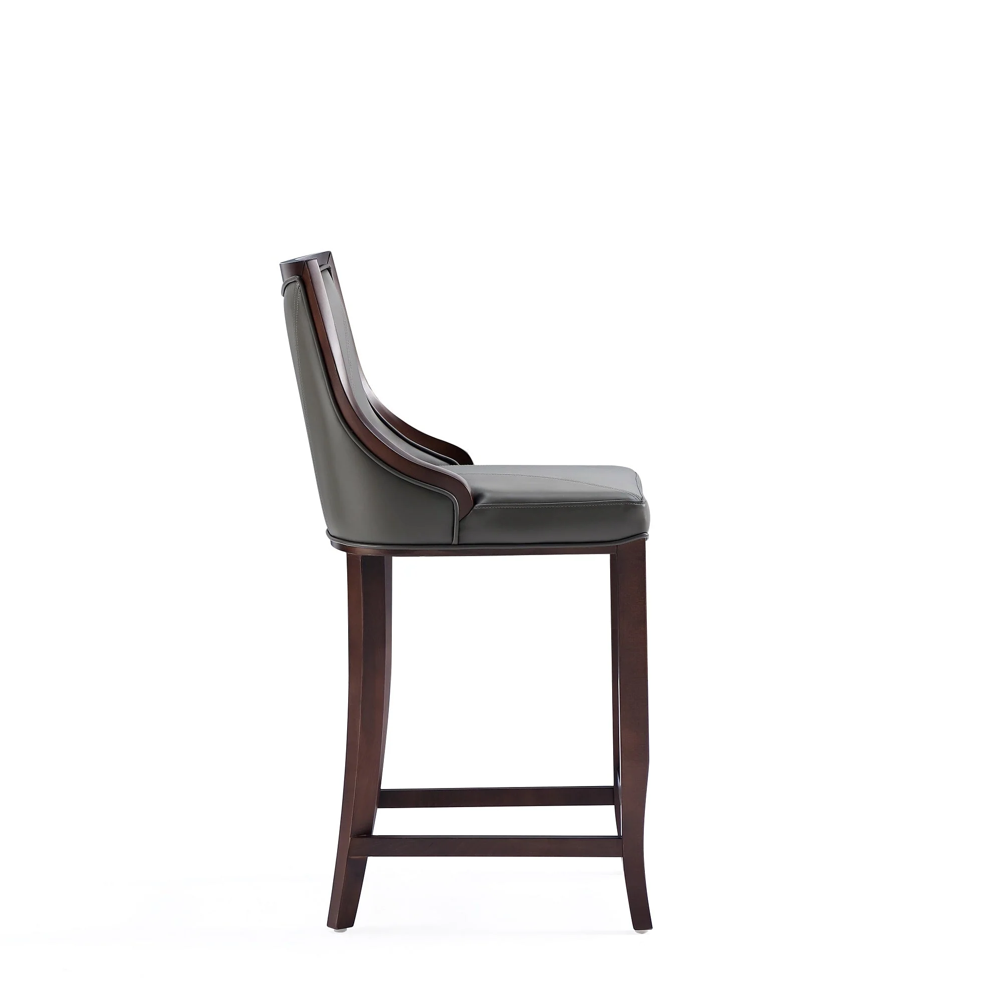 Emperor Faux Leather Barstool in Pebble Grey - Image 5