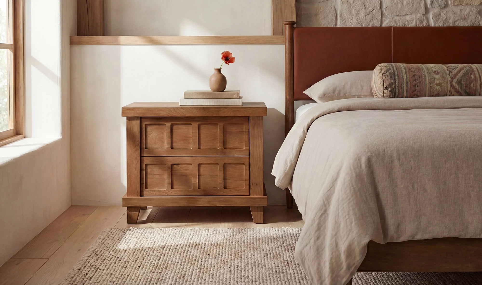 Enya Nightstand Red Oak - Image 3