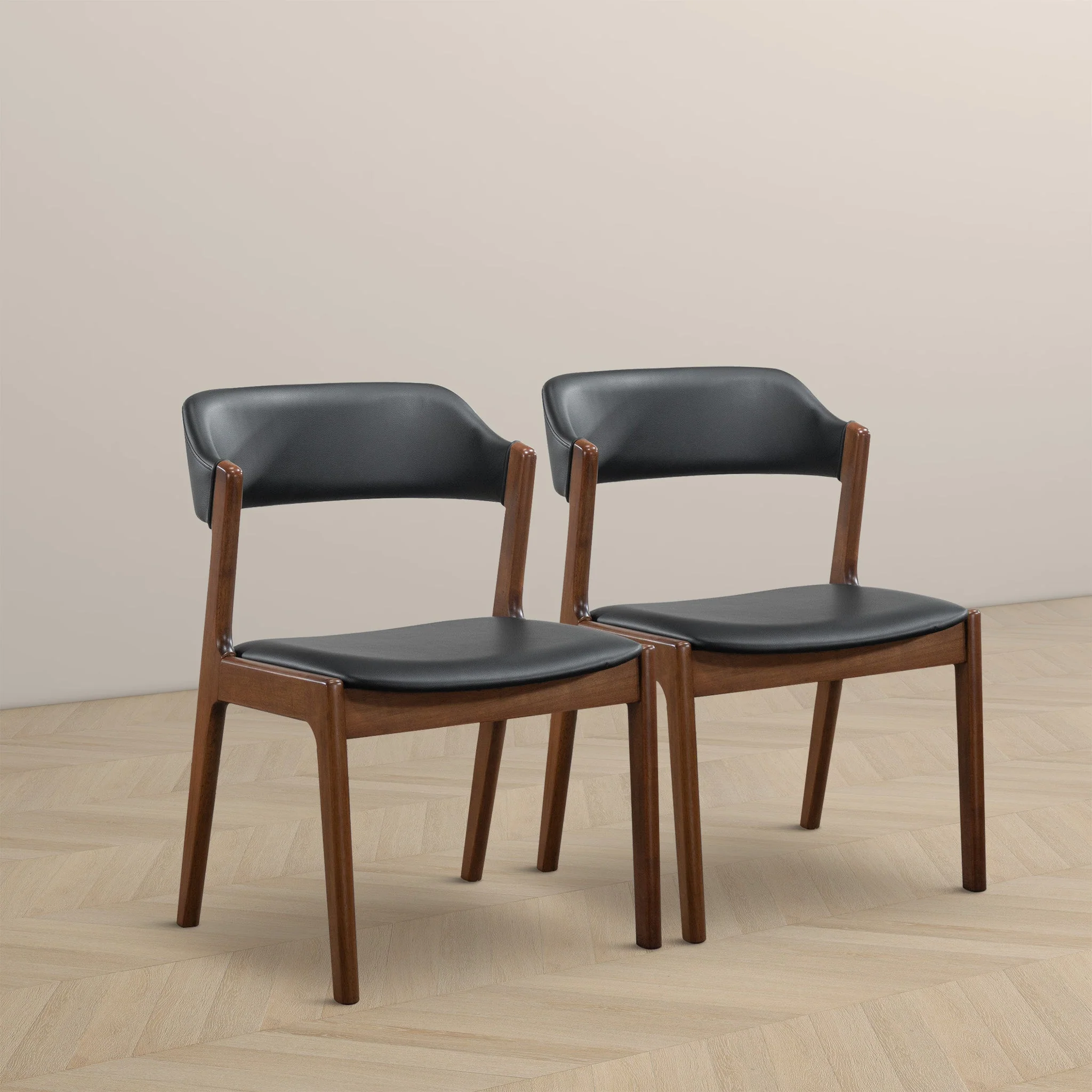 Enzo Black Leather Dining Chair (Set Of 2) - Image 4