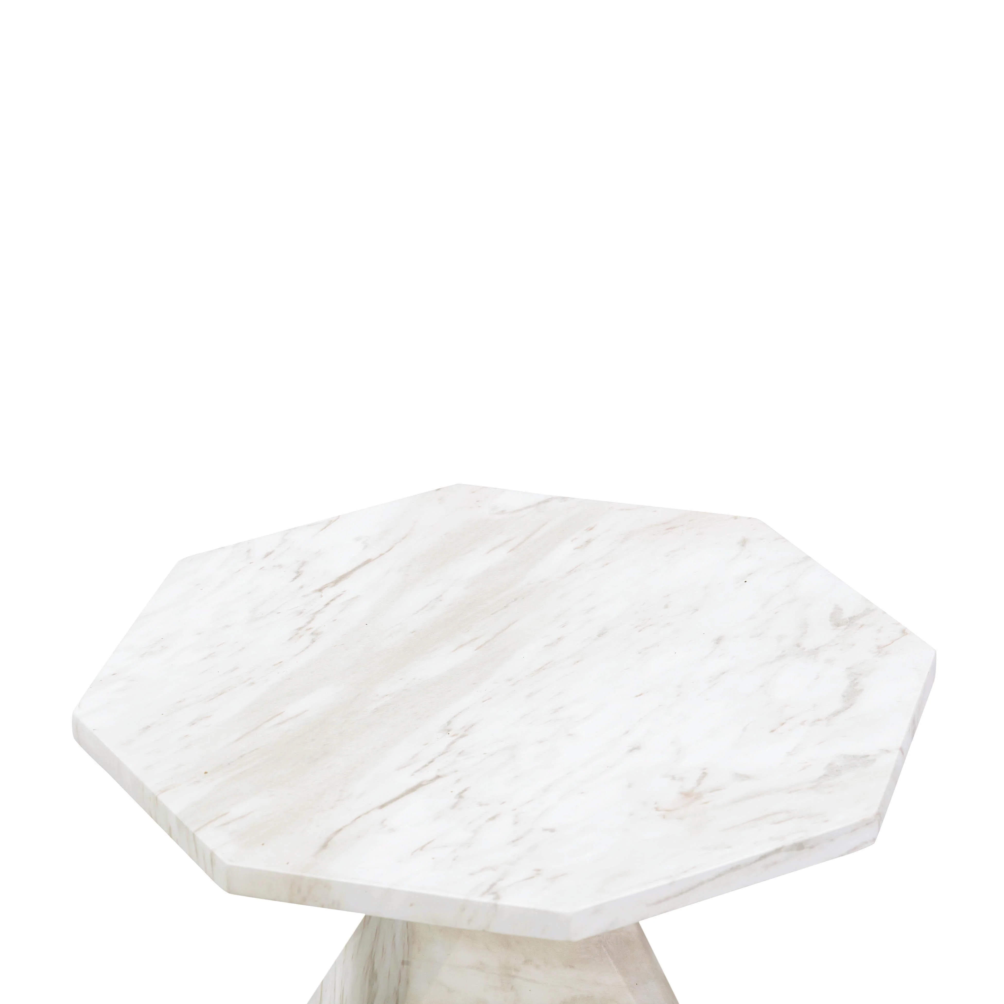 Esme Faux Marble Indoor / Outdoor Round Side Table - Image 5