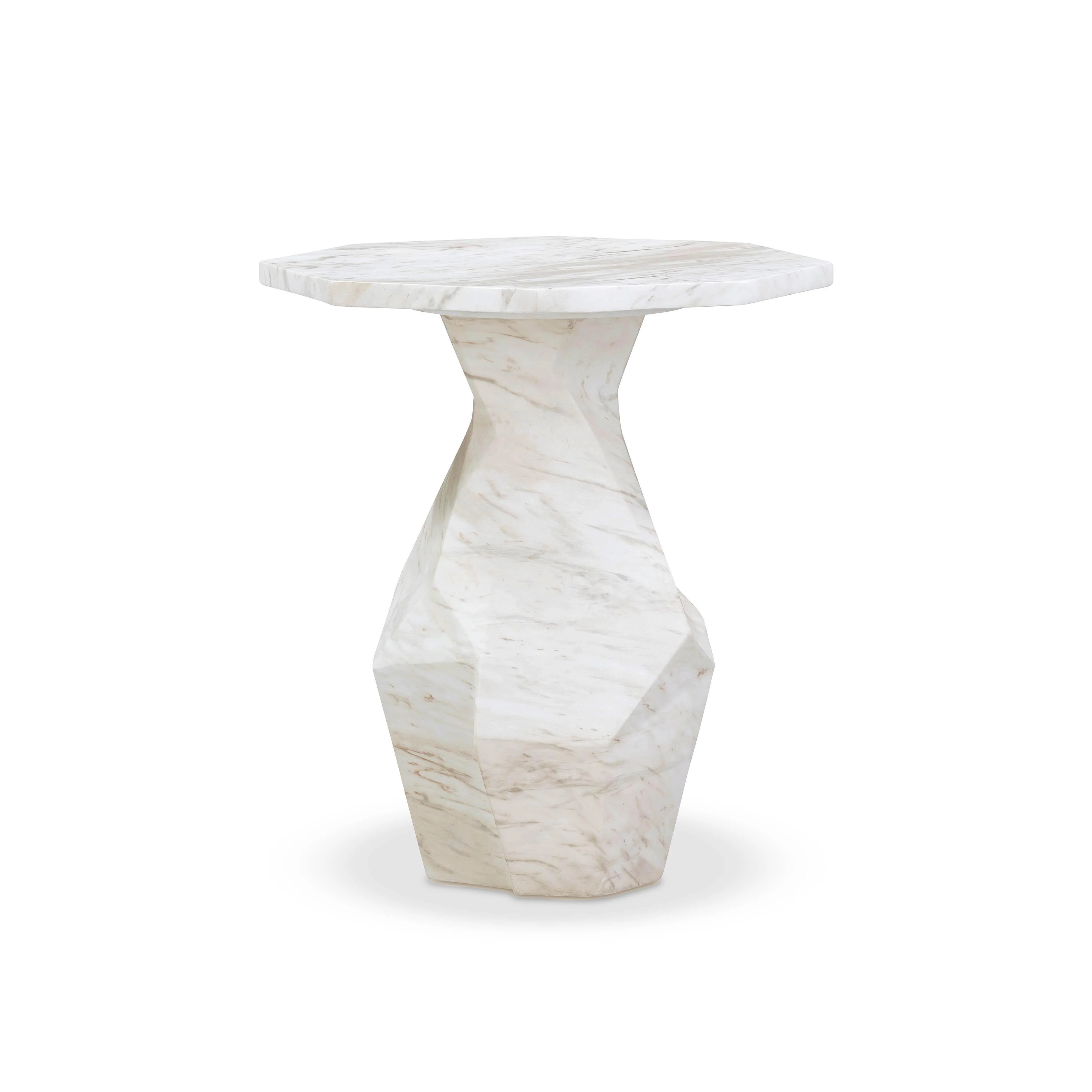 Esme Faux Marble Indoor / Outdoor Round Side Table - Image 8