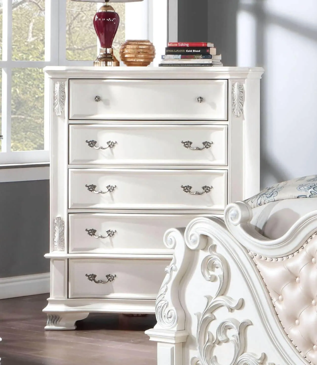 Esparanza Pearl White Bedroom Set - Image 6