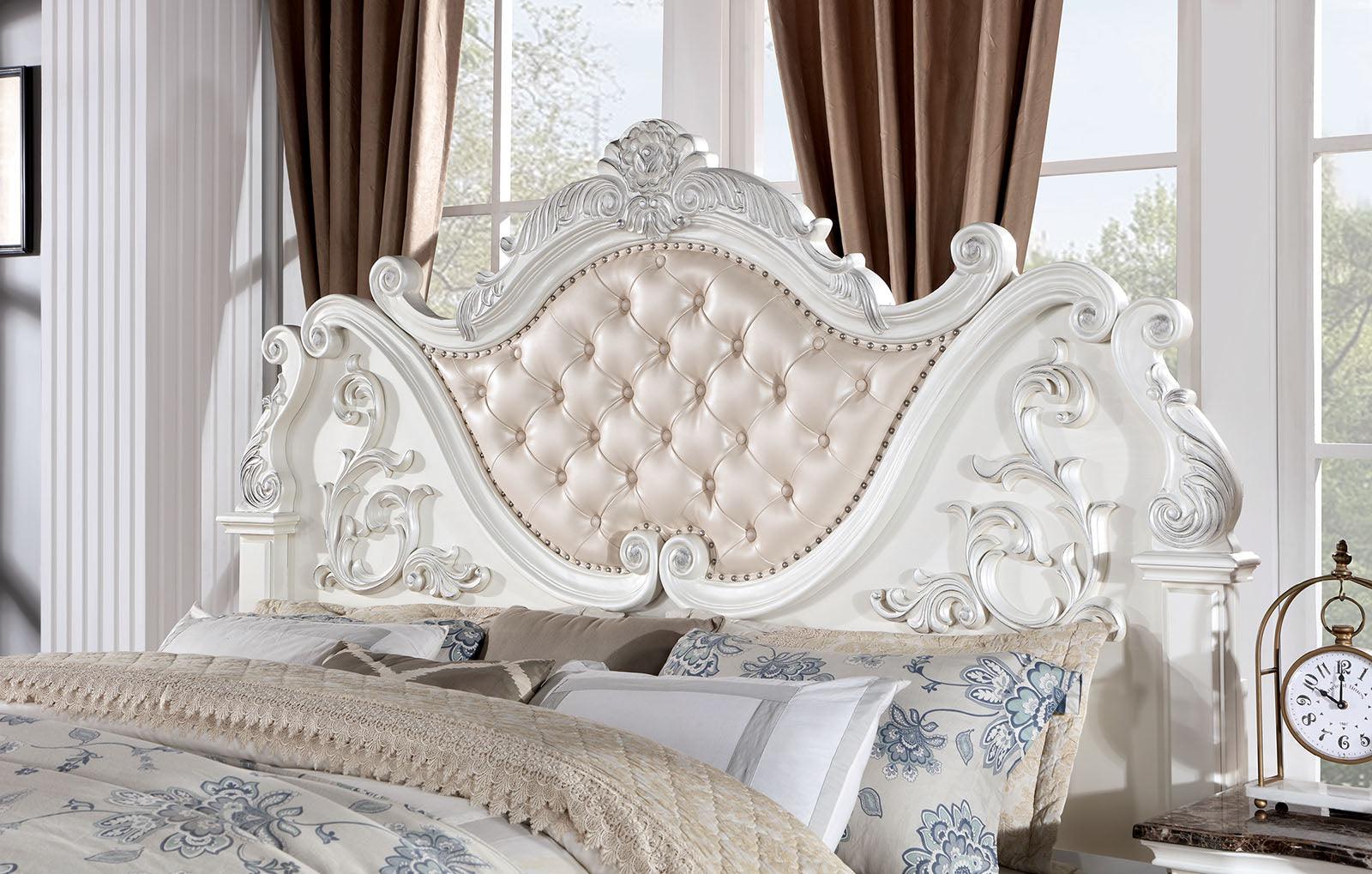 Esparanza Pearl White King Bed - Image 2