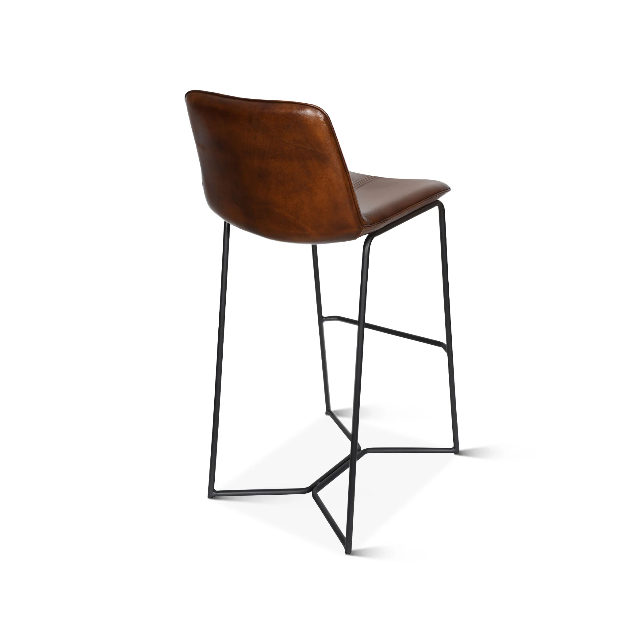 Essex Morgan 18" Bar Chair in Hand Washed Chestnut - Image 3