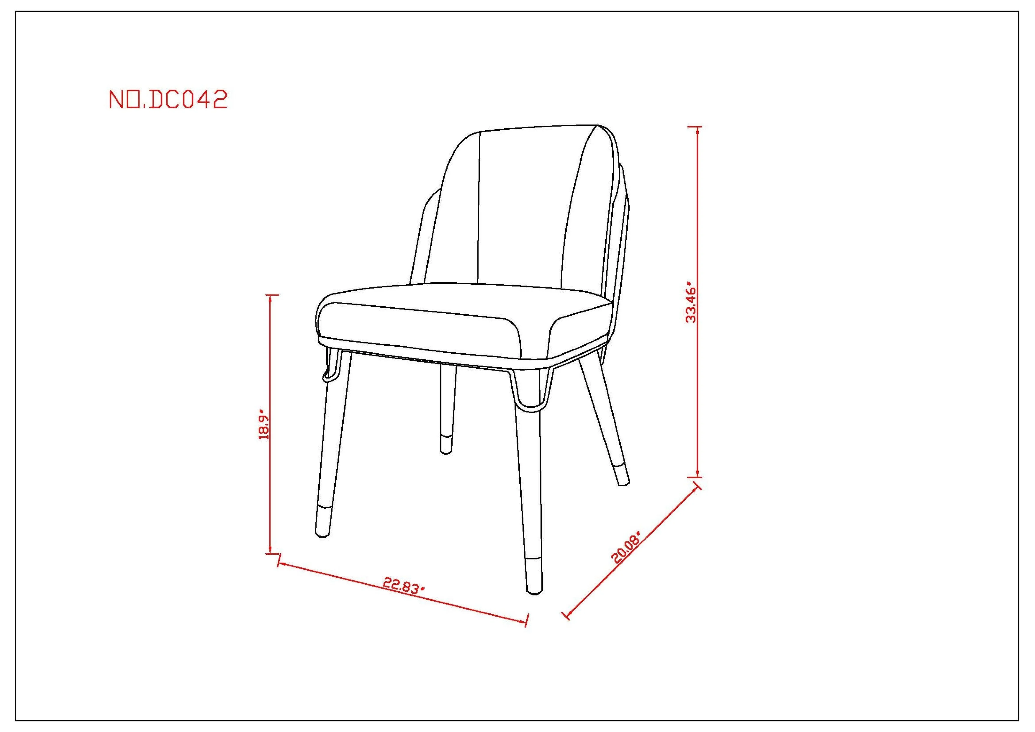 Estelle Dining Chair in Cream and Black (set of 2) - Image 3