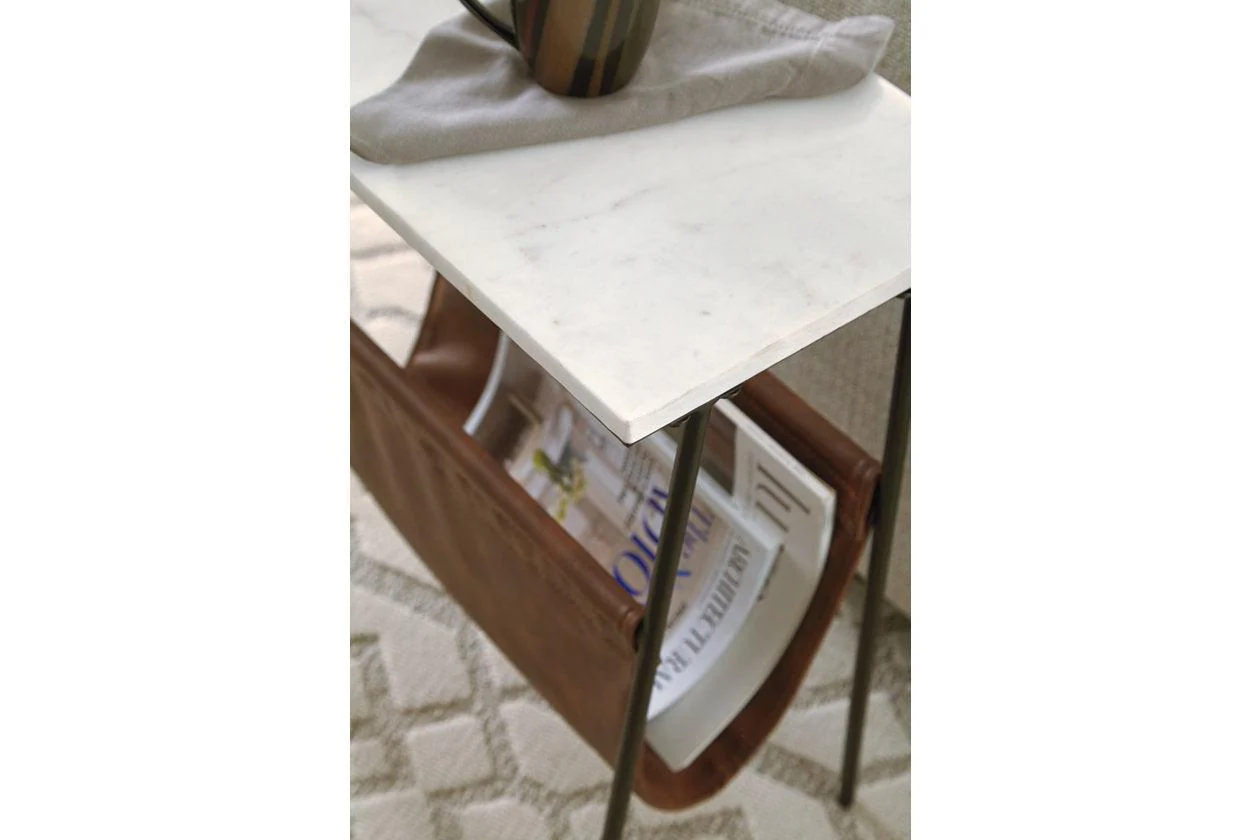 Etanbury Brown/Black/White Accent Table - Image 6