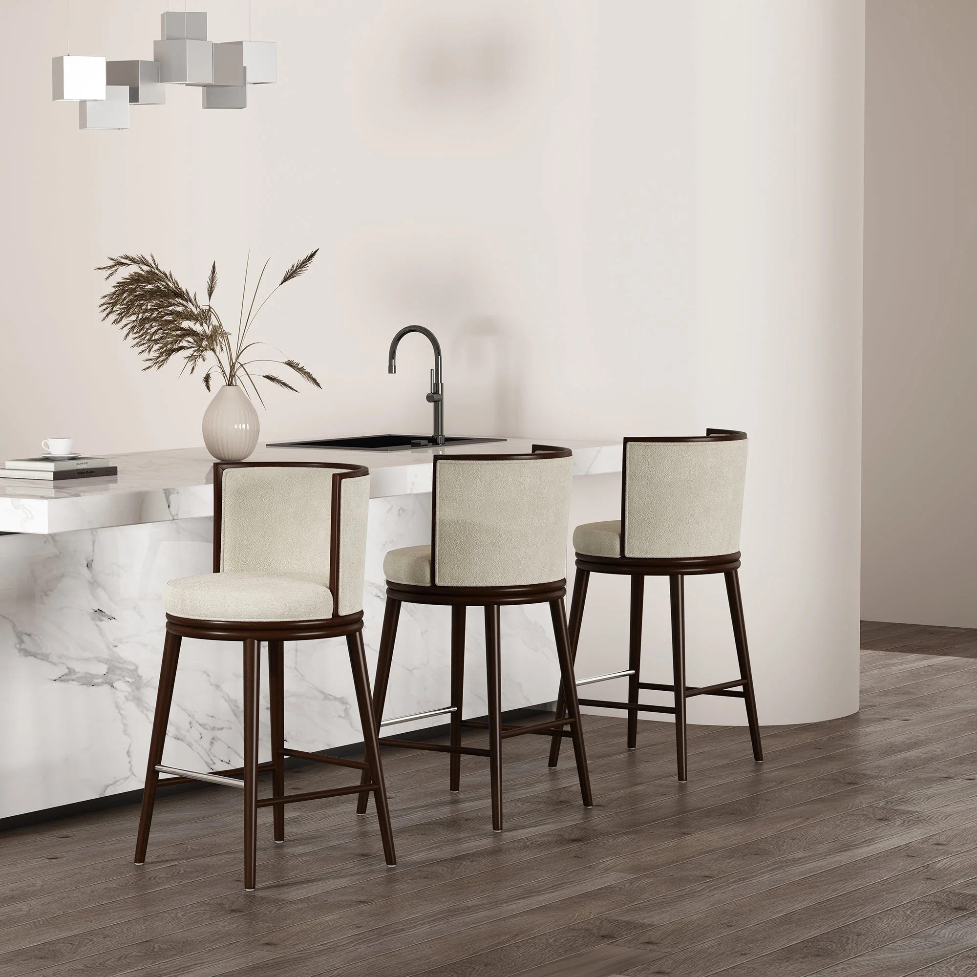 Evalyn Barstool in Cream - Image 11