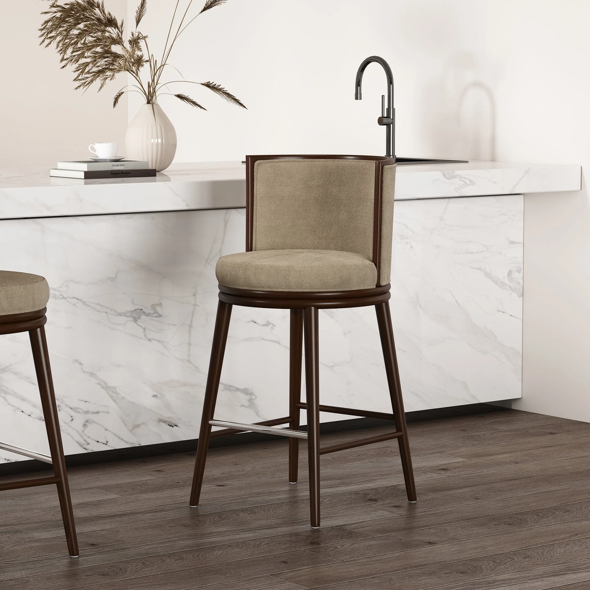 Evalyn Barstool in Natural - Image 2