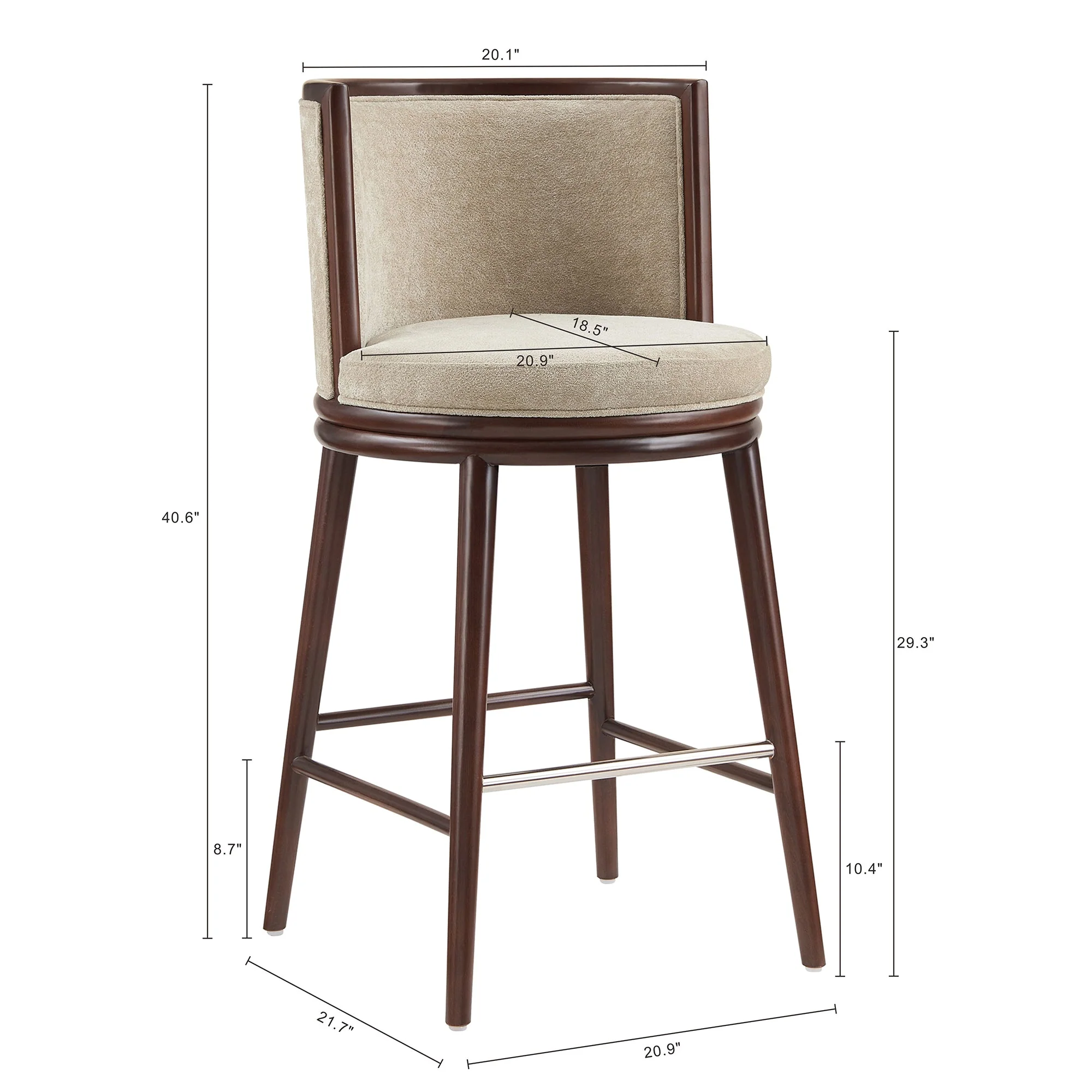 Evalyn Barstool in Natural - Image 3